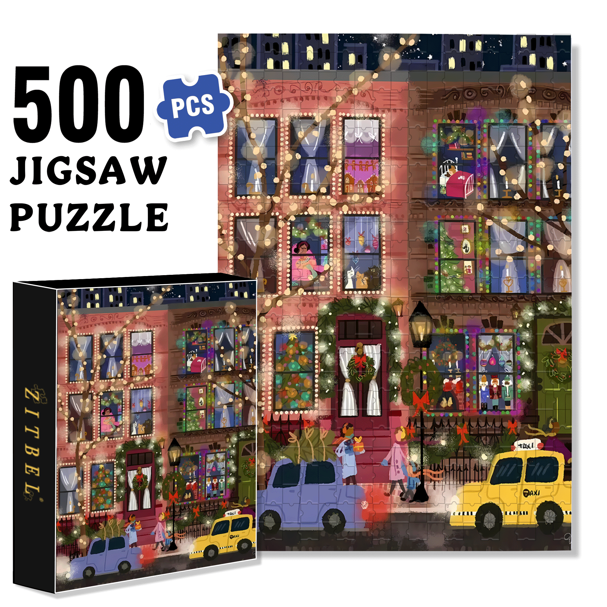 Live Your Life In A Gentle Manner 7 500pcs/1000pcs Jigsaw Puzzle, Scratch-Resistant, Interactive Family Game & Brain-Boosting DIY Decor, Perfect for Halloween, Christmas & New Year Gifts, Family Puzzle Game