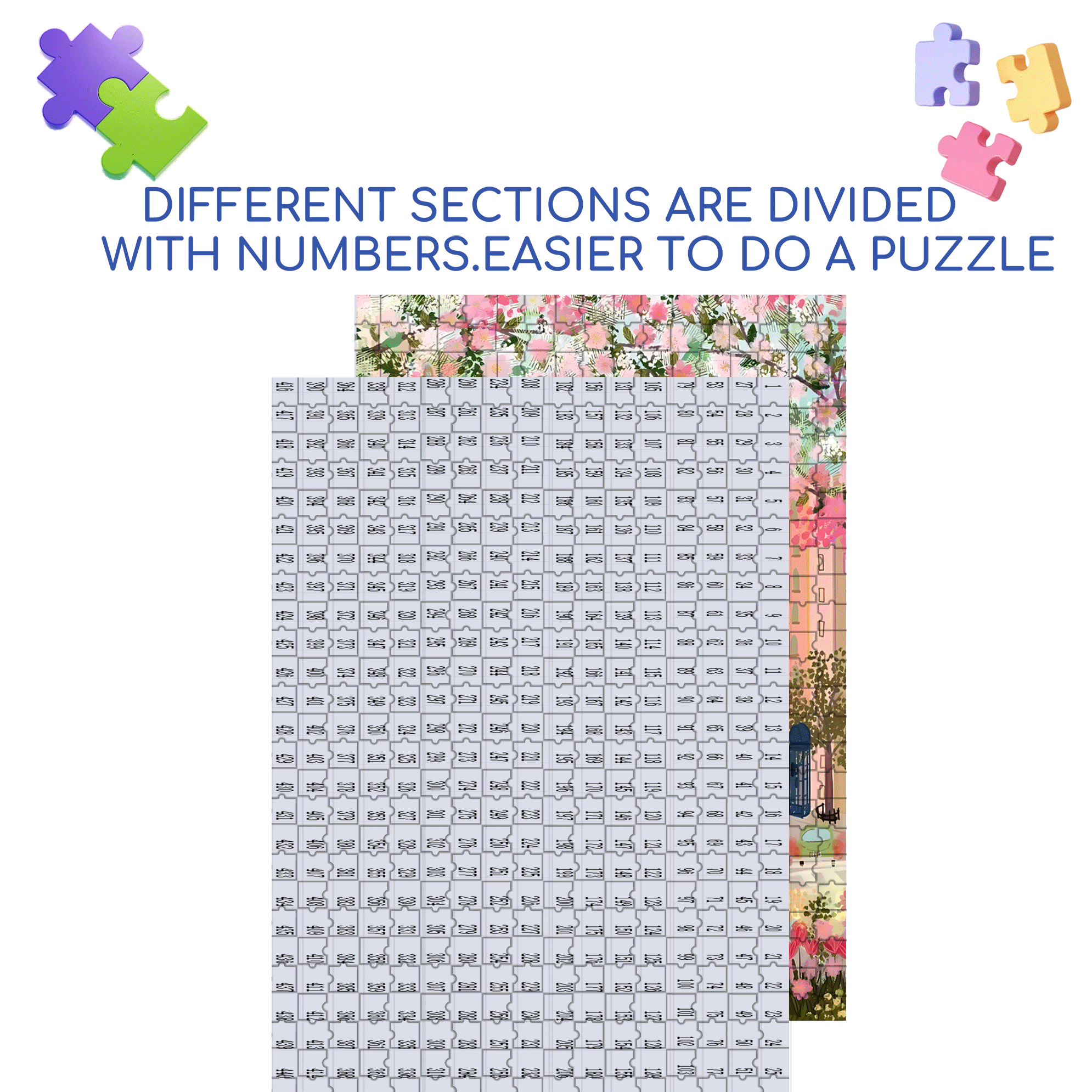 Live Your Life In A Gentle Manner 8 500pcs/1000pcs Jigsaw Puzzle, Scratch-Resistant, Interactive Family Game & Brain-Boosting DIY Decor, Perfect for Halloween, Christmas & New Year Gifts, Family Puzzle Game