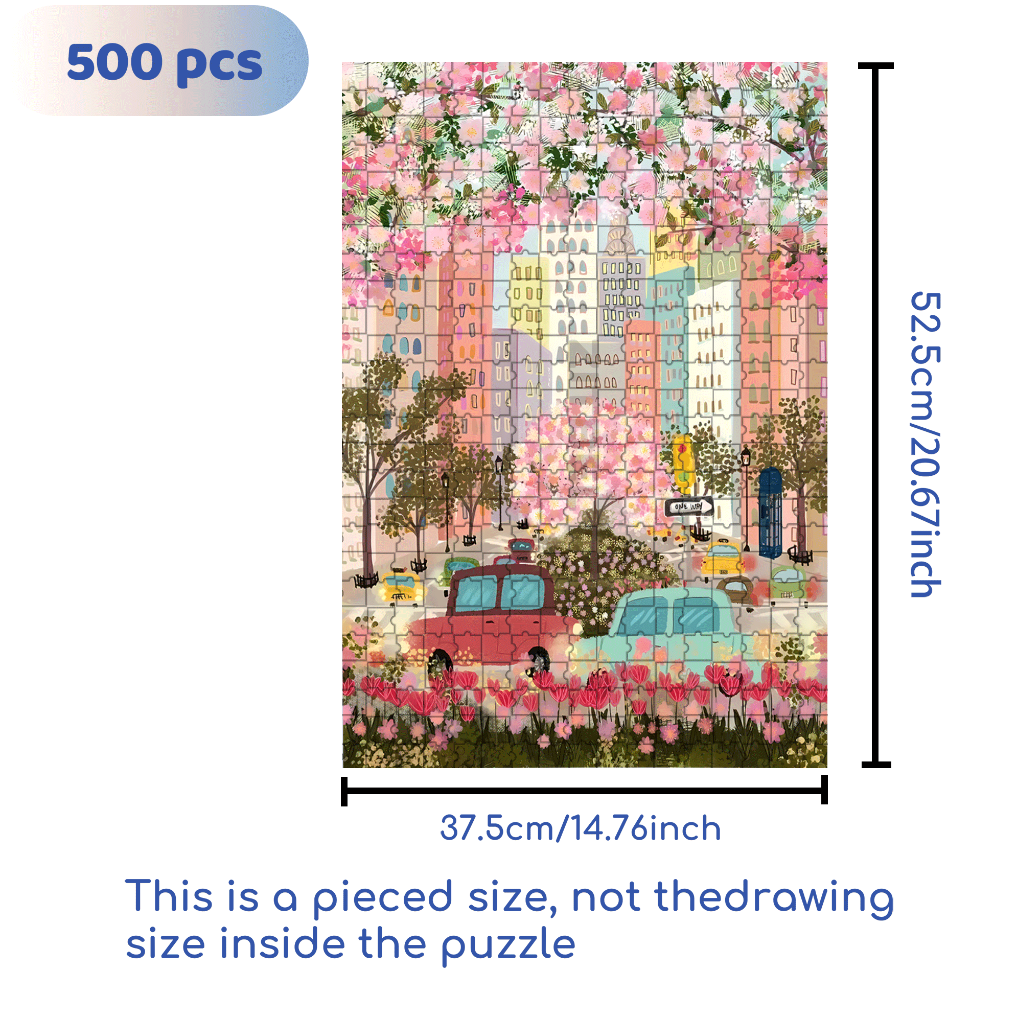 Live Your Life In A Gentle Manner 8 500pcs/1000pcs Jigsaw Puzzle, Scratch-Resistant, Interactive Family Game & Brain-Boosting DIY Decor, Perfect for Halloween, Christmas & New Year Gifts, Family Puzzle Game