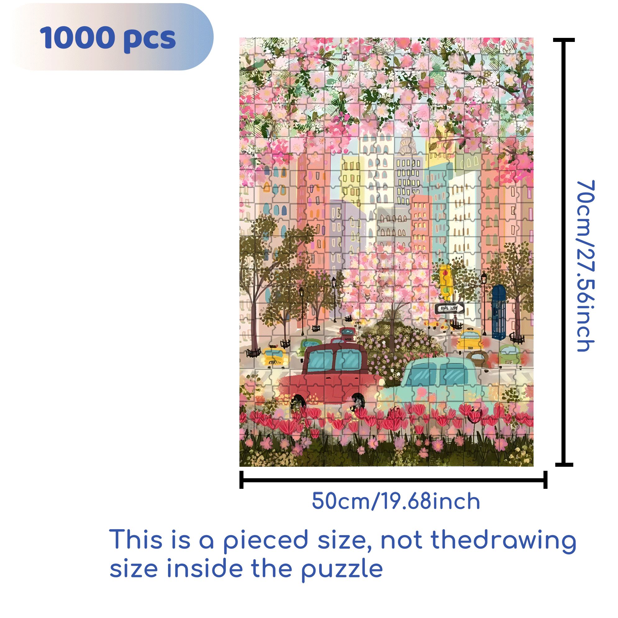 Live Your Life In A Gentle Manner 8 500pcs/1000pcs Jigsaw Puzzle, Scratch-Resistant, Interactive Family Game & Brain-Boosting DIY Decor, Perfect for Halloween, Christmas & New Year Gifts, Family Puzzle Game