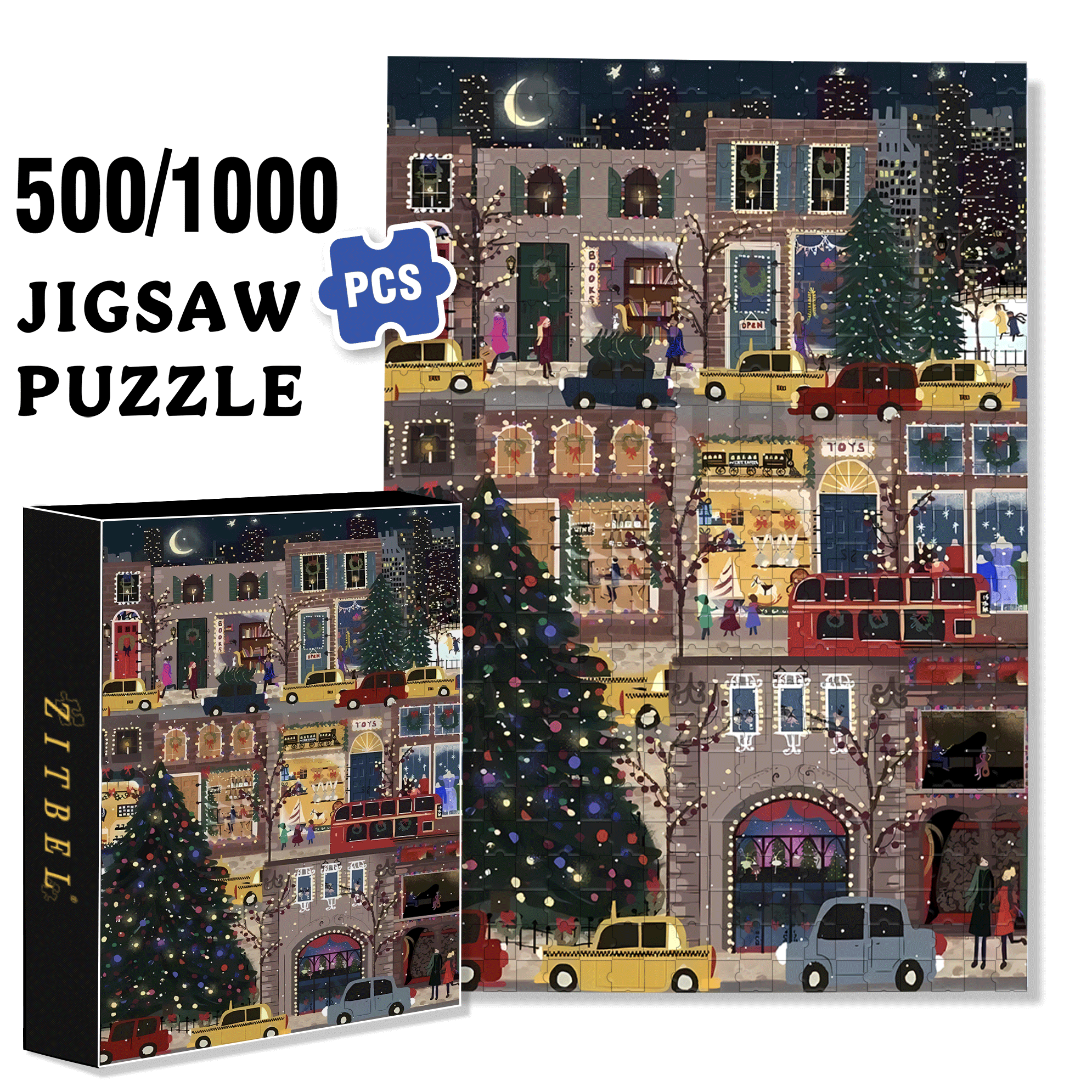 Live Your Life In A Gentle Manner 500pcs/1000pcs Jigsaw Puzzle, Scratch-Resistant, Interactive Family Game & Brain-Boosting DIY Decor, Perfect for Halloween, Christmas & New Year Gifts, Family Puzzle Game