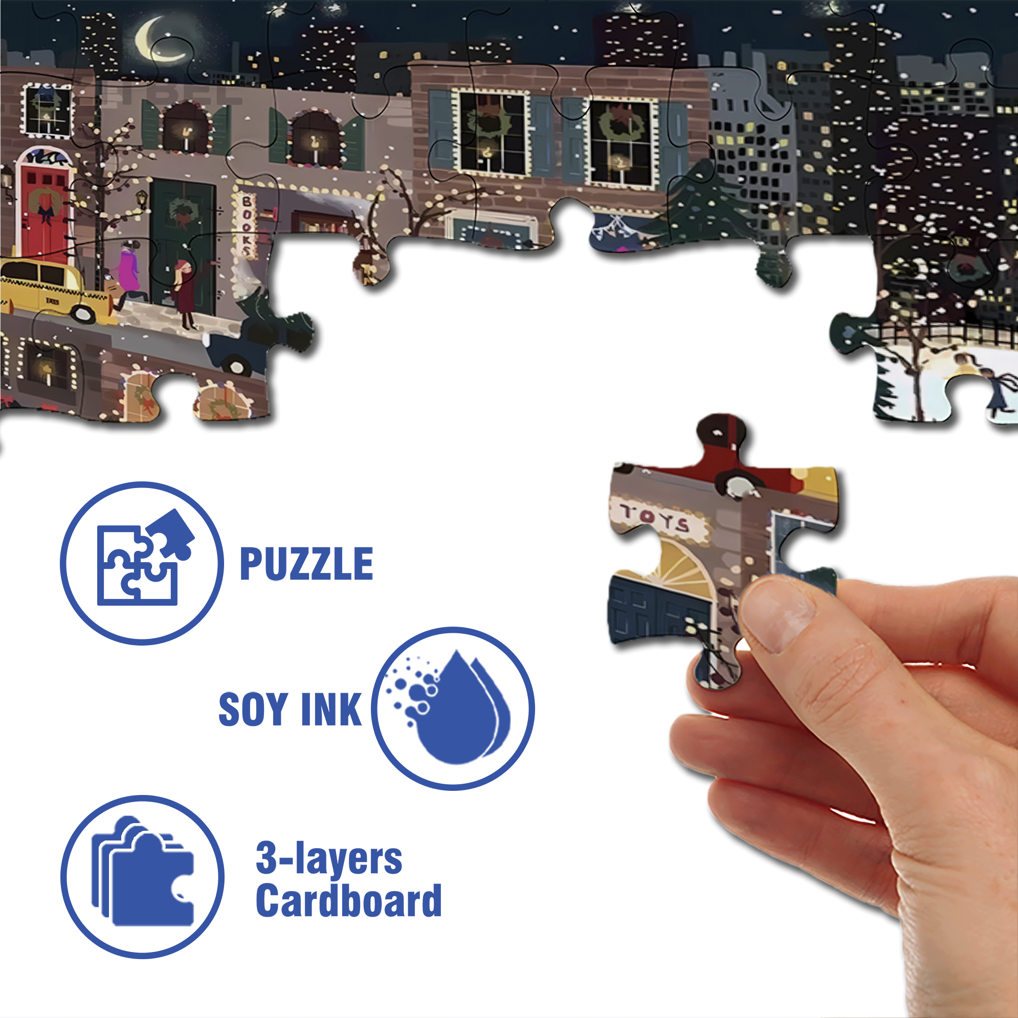 Live Your Life In A Gentle Manner 500pcs/1000pcs Jigsaw Puzzle, Scratch-Resistant, Interactive Family Game & Brain-Boosting DIY Decor, Perfect for Halloween, Christmas & New Year Gifts, Family Puzzle Game
