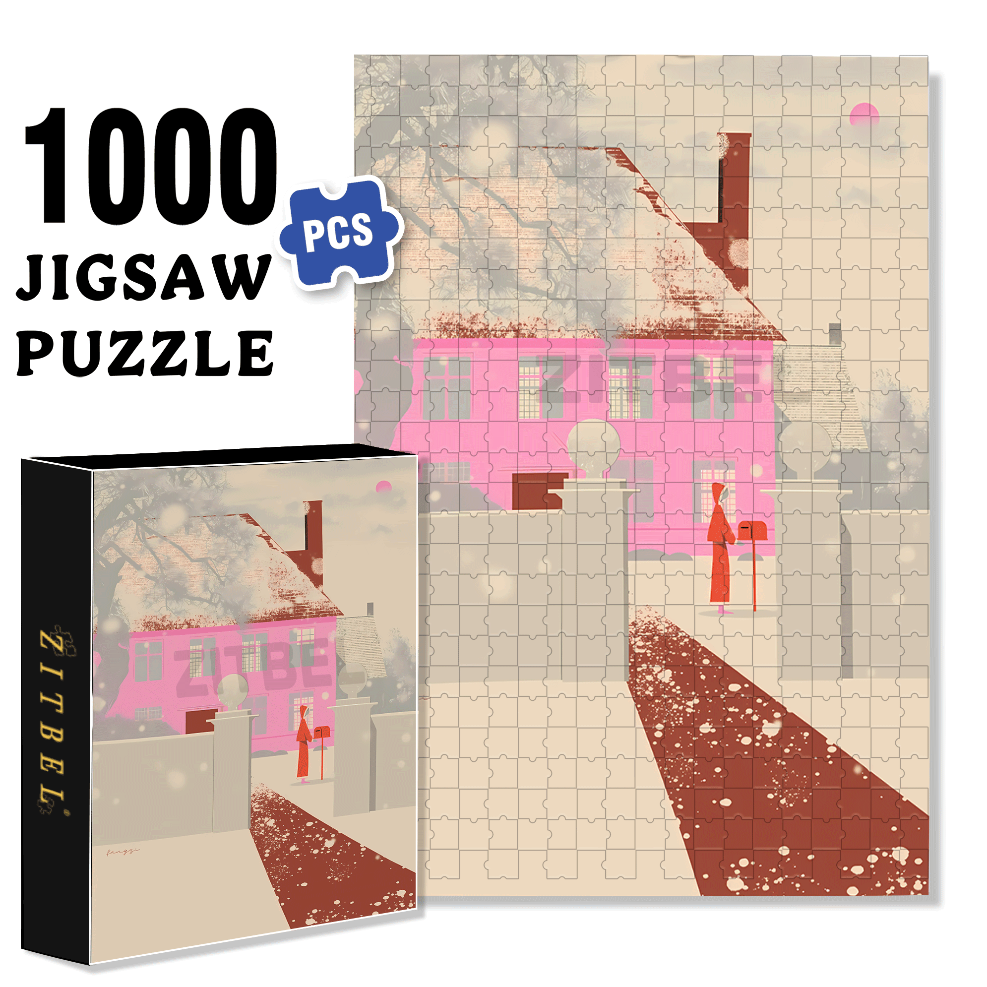Love Letter 500pcs/1000pcs Jigsaw Puzzle, Scratch-Resistant, Interactive Family Game & Brain-Boosting DIY Decor, Perfect for Halloween, Christmas & New Year Gifts, Family Puzzle Game