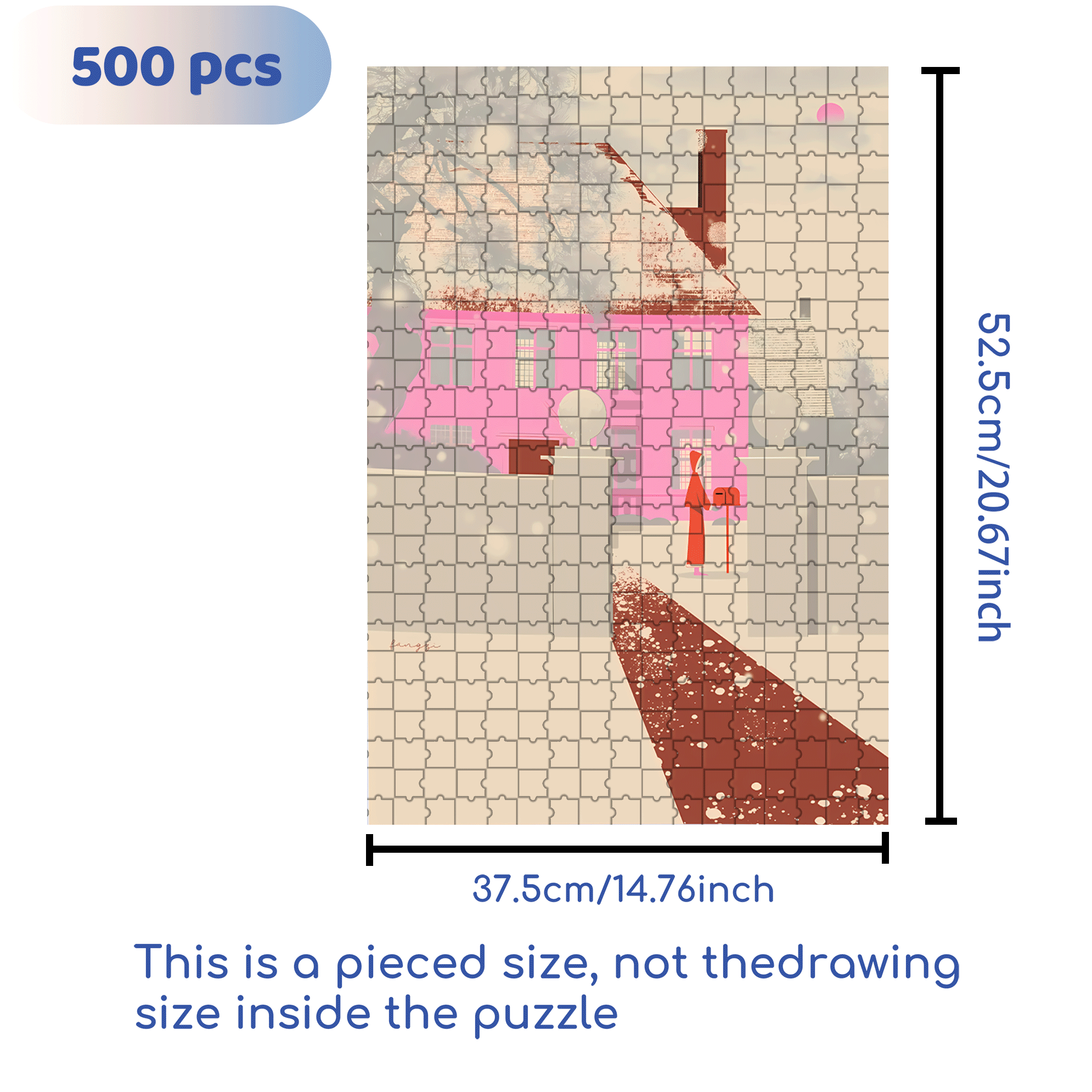 Love Letter 500pcs/1000pcs Jigsaw Puzzle, Scratch-Resistant, Interactive Family Game & Brain-Boosting DIY Decor, Perfect for Halloween, Christmas & New Year Gifts, Family Puzzle Game