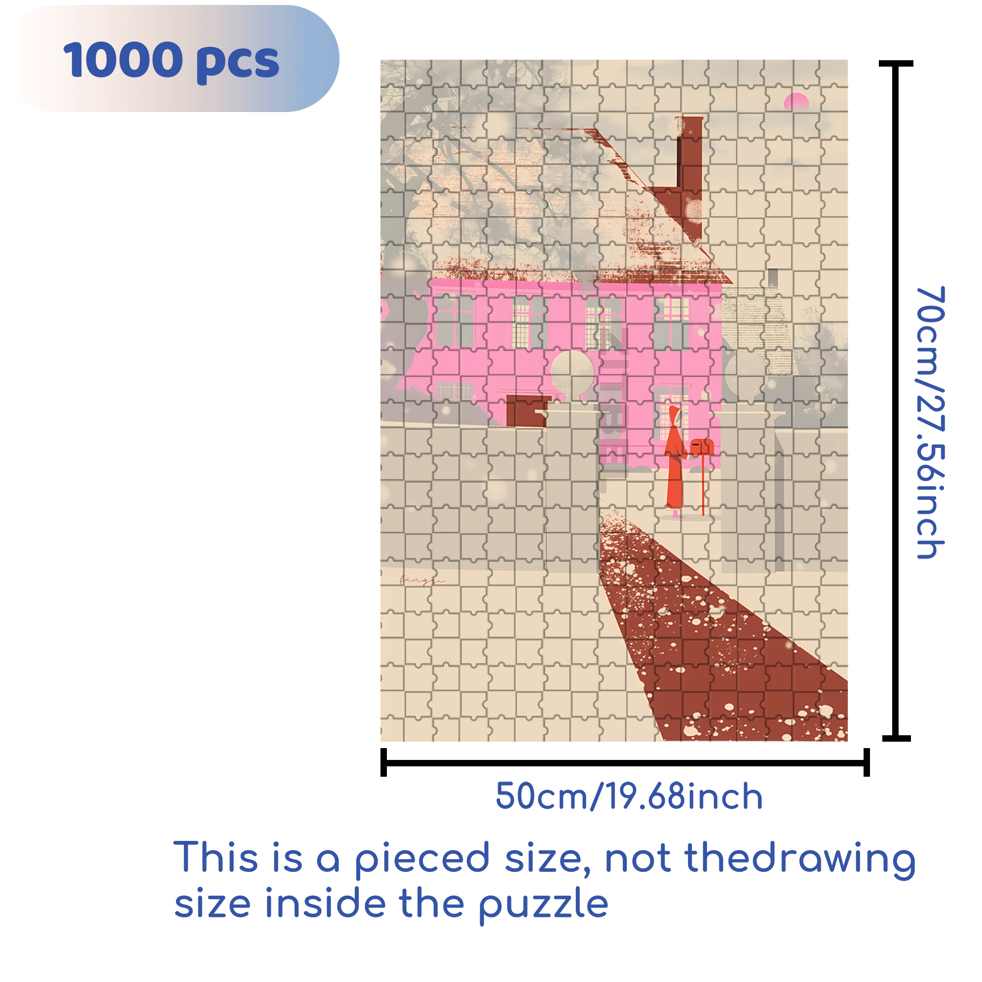 Love Letter 500pcs/1000pcs Jigsaw Puzzle, Scratch-Resistant, Interactive Family Game & Brain-Boosting DIY Decor, Perfect for Halloween, Christmas & New Year Gifts, Family Puzzle Game