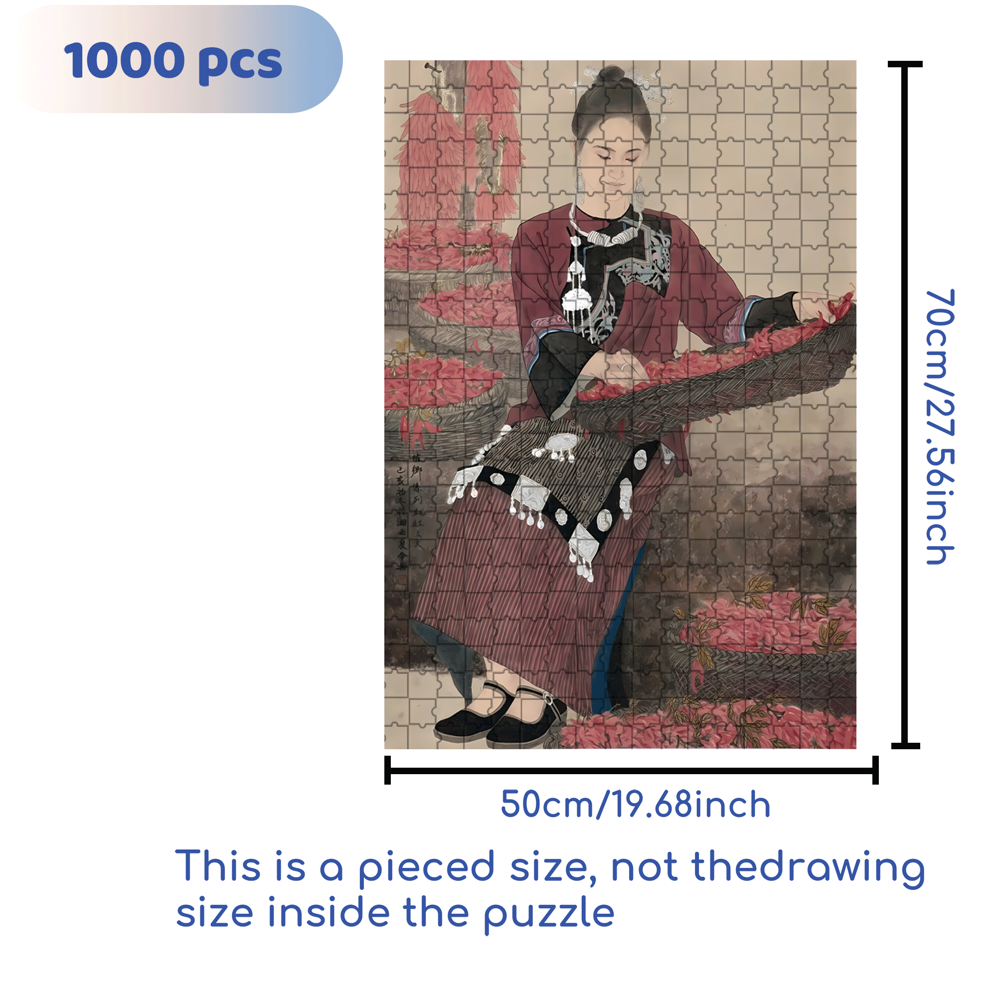 Miaojiang Life 500pcs/1000pcs Jigsaw Puzzle, Scratch-Resistant, Interactive Family Game & Brain-Boosting DIY Decor, Perfect for Halloween, Christmas & New Year Gifts, Family Puzzle Game