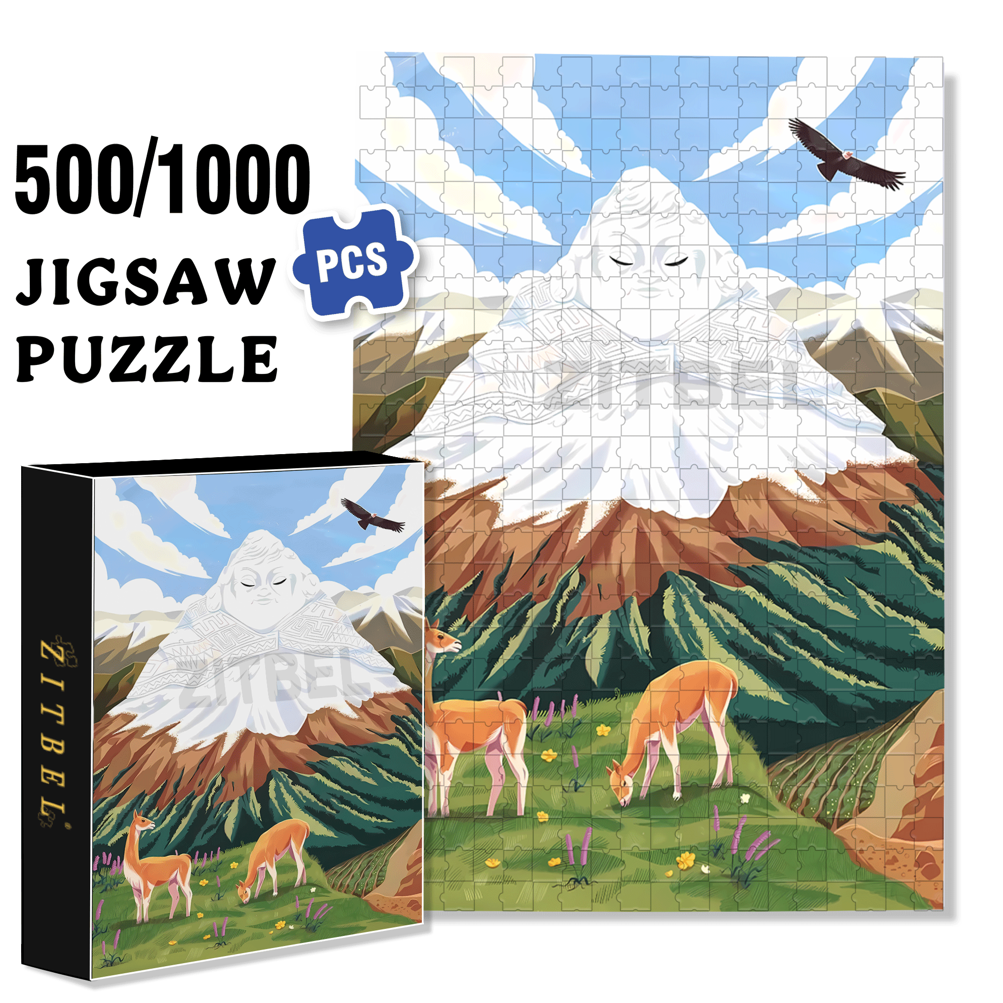 Mother Earth 500pcs/1000pcs Jigsaw Puzzle, Scratch-Resistant, Interactive Family Game & Brain-Boosting DIY Decor, Perfect for Halloween, Christmas & New Year Gifts, Family Puzzle Game