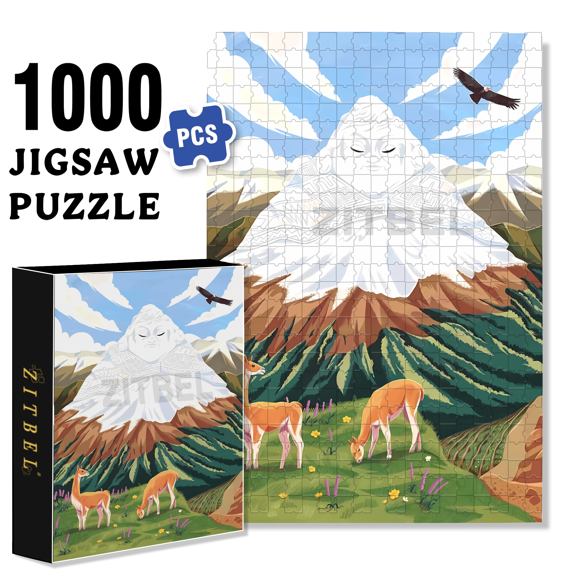 Mother Earth 500pcs/1000pcs Jigsaw Puzzle, Scratch-Resistant, Interactive Family Game & Brain-Boosting DIY Decor, Perfect for Halloween, Christmas & New Year Gifts, Family Puzzle Game
