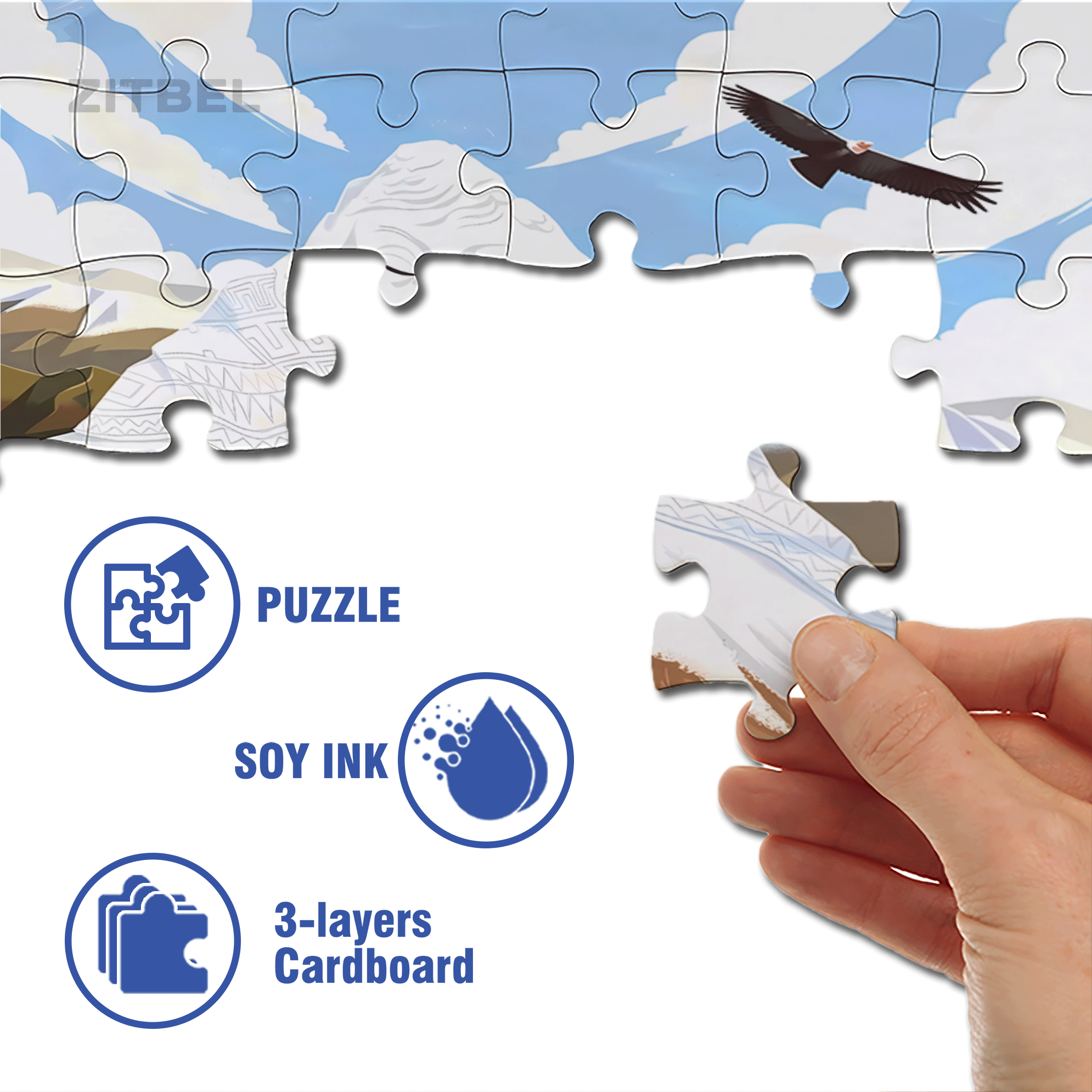 Mother Earth 500pcs/1000pcs Jigsaw Puzzle, Scratch-Resistant, Interactive Family Game & Brain-Boosting DIY Decor, Perfect for Halloween, Christmas & New Year Gifts, Family Puzzle Game