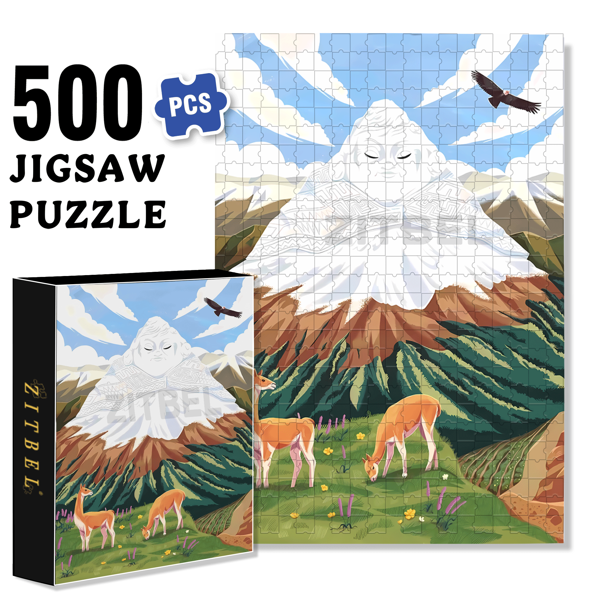 Mother Earth 500pcs/1000pcs Jigsaw Puzzle, Scratch-Resistant, Interactive Family Game & Brain-Boosting DIY Decor, Perfect for Halloween, Christmas & New Year Gifts, Family Puzzle Game