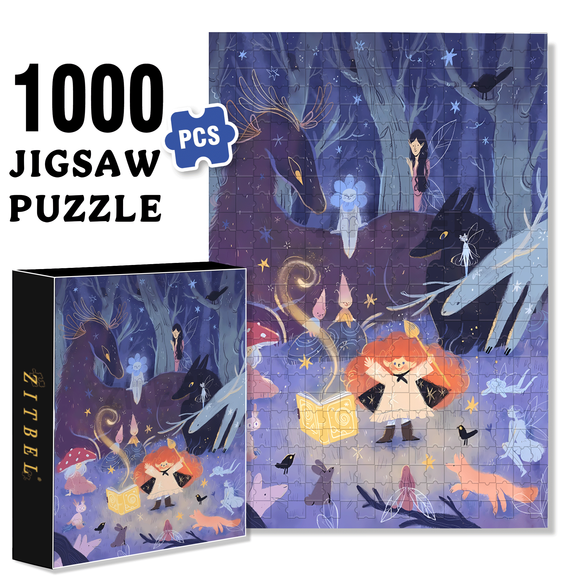 My Brilliant Ideas 500pcs/1000pcs Jigsaw Puzzle, Scratch-Resistant, Interactive Family Game & Brain-Boosting DIY Decor, Perfect for Halloween, Christmas & New Year Gifts, Family Puzzle Game