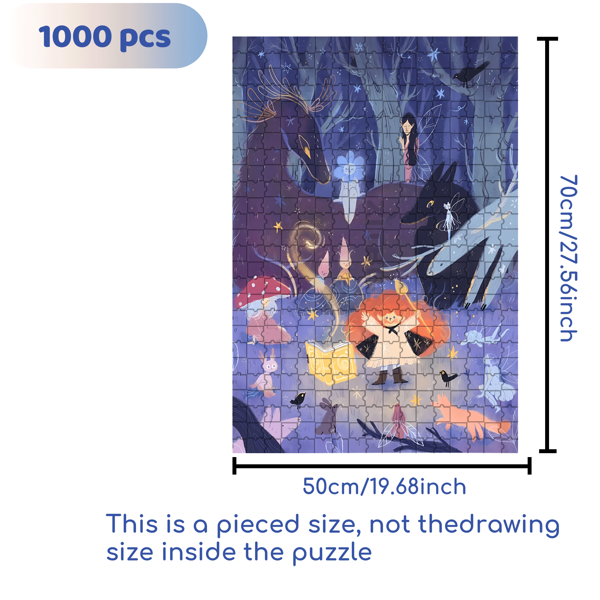 My Brilliant Ideas 500pcs/1000pcs Jigsaw Puzzle, Scratch-Resistant, Interactive Family Game & Brain-Boosting DIY Decor, Perfect for Halloween, Christmas & New Year Gifts, Family Puzzle Game