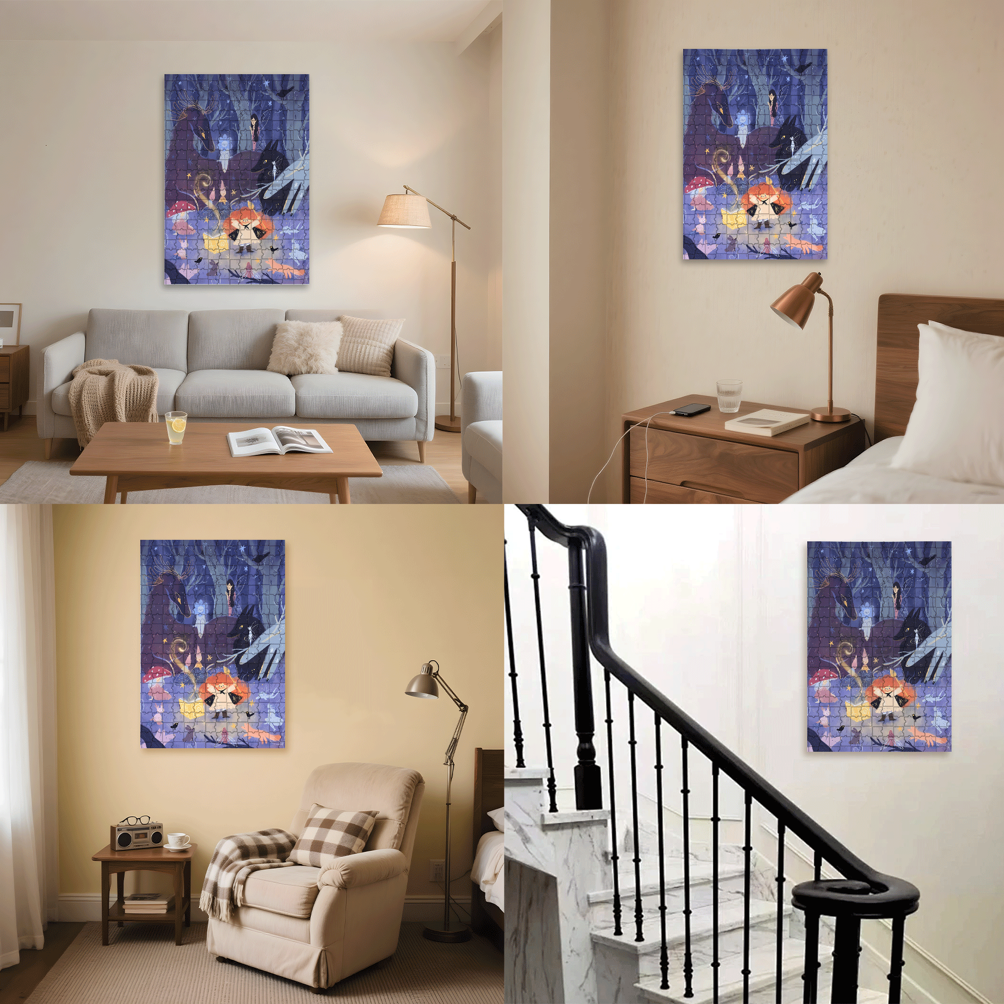 My Brilliant Ideas 500pcs/1000pcs Jigsaw Puzzle, Scratch-Resistant, Interactive Family Game & Brain-Boosting DIY Decor, Perfect for Halloween, Christmas & New Year Gifts, Family Puzzle Game