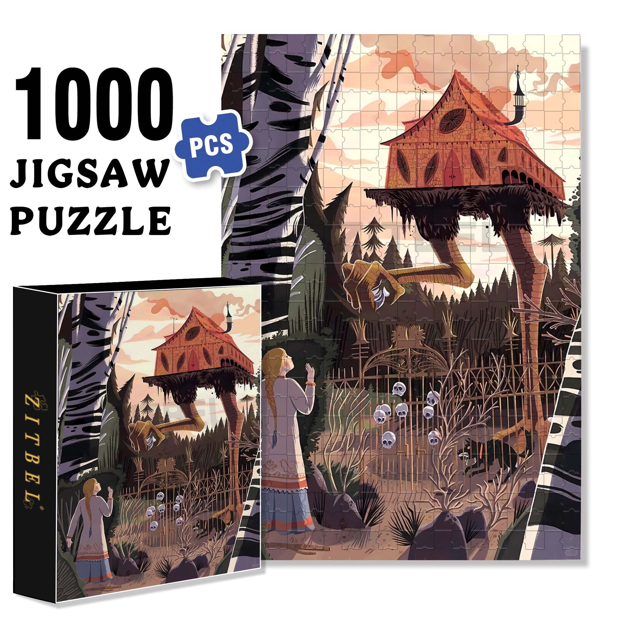 Norse Mythology 45 500pcs/1000pcs Jigsaw Puzzle, Scratch-Resistant, Interactive Family Game & Brain-Boosting DIY Decor, Perfect for Halloween, Christmas & New Year Gifts, Family Puzzle Game
