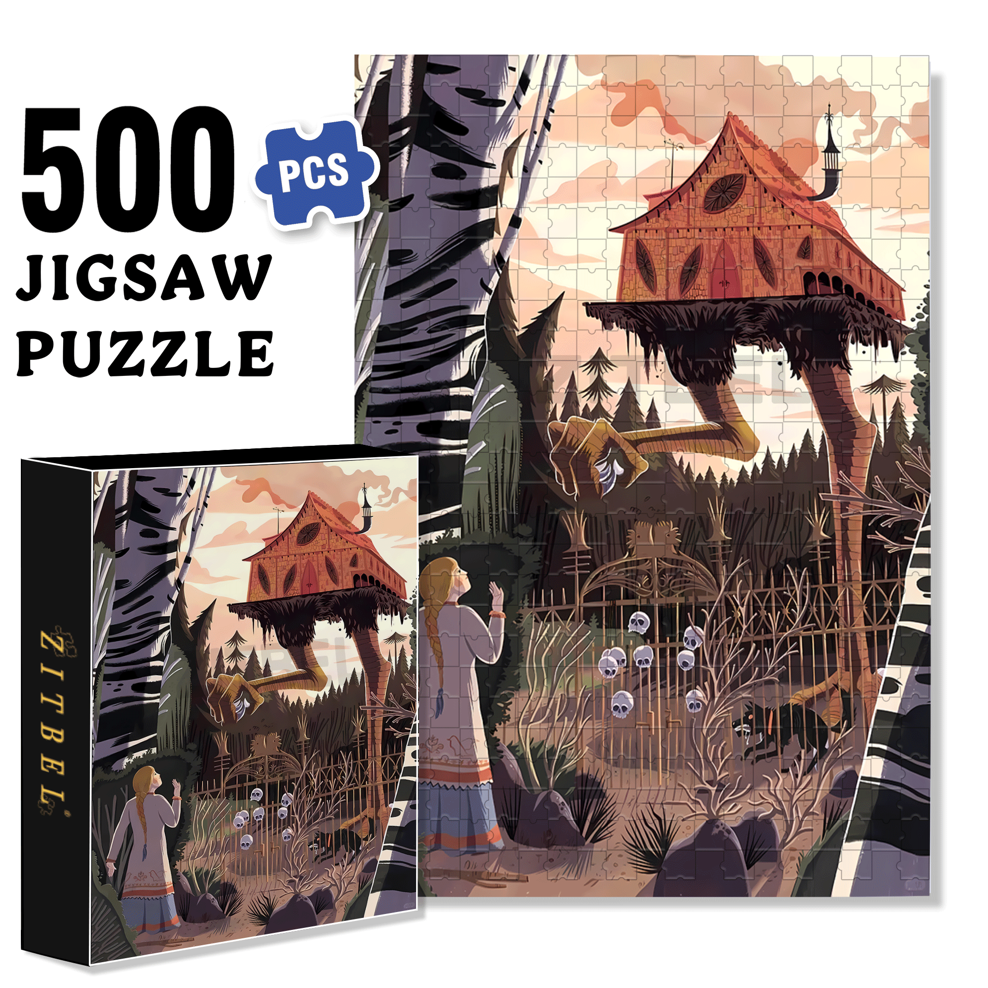 Norse Mythology 45 500pcs/1000pcs Jigsaw Puzzle, Scratch-Resistant, Interactive Family Game & Brain-Boosting DIY Decor, Perfect for Halloween, Christmas & New Year Gifts, Family Puzzle Game