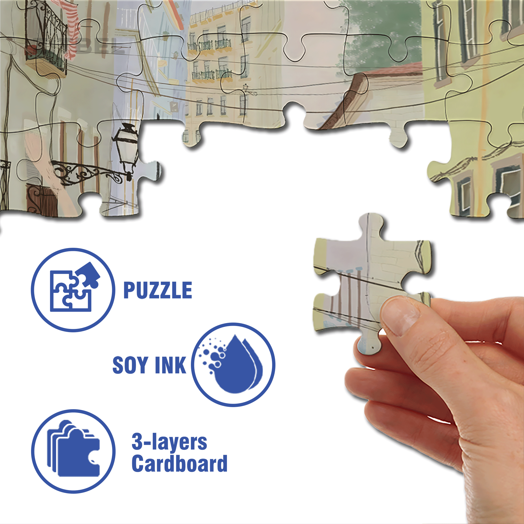 Old Streets And Alleys 500pcs/1000pcs Jigsaw Puzzle, Scratch-Resistant, Interactive Family Game & Brain-Boosting DIY Decor, Perfect for Halloween, Christmas & New Year Gifts, Family Puzzle Game