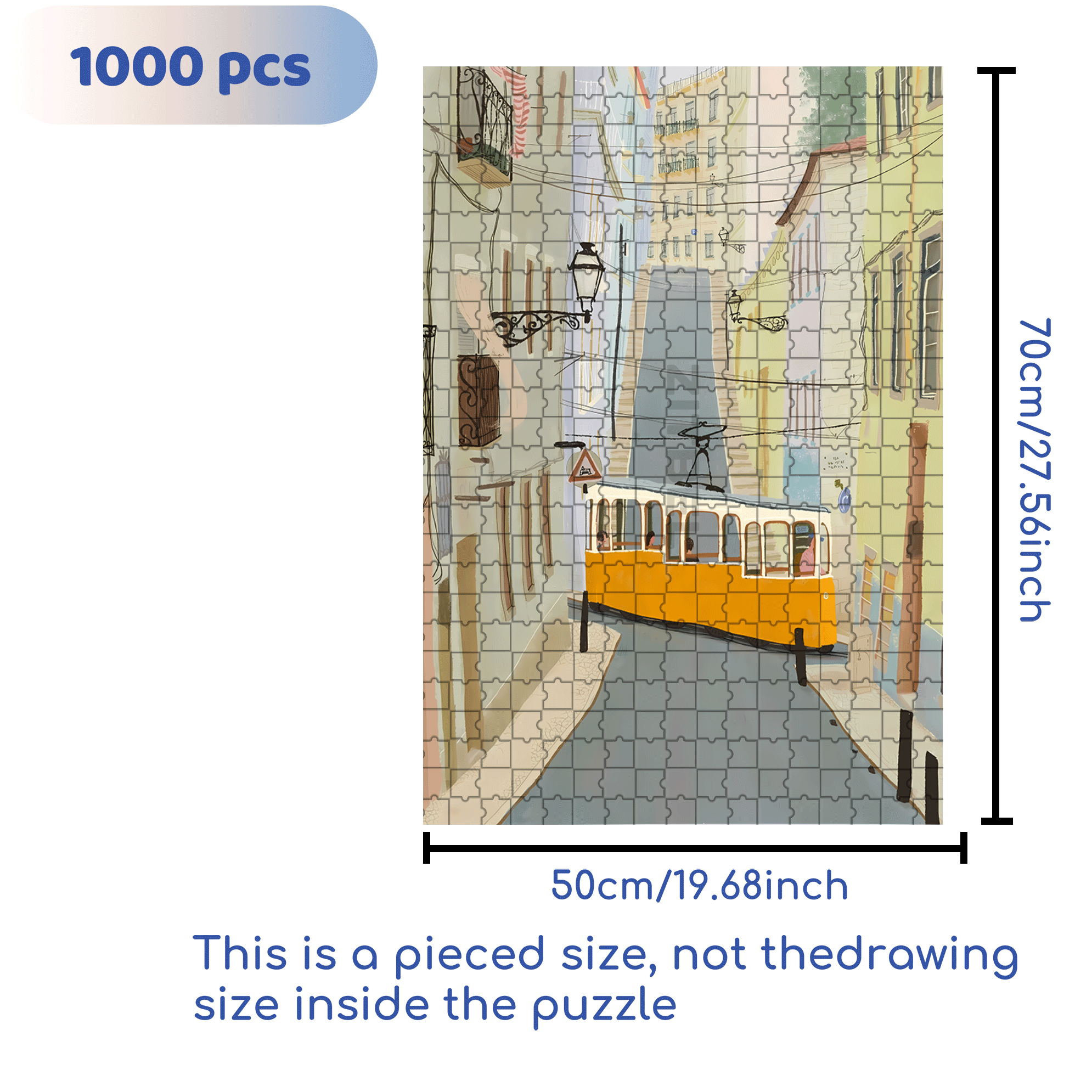 Old Streets And Alleys 500pcs/1000pcs Jigsaw Puzzle, Scratch-Resistant, Interactive Family Game & Brain-Boosting DIY Decor, Perfect for Halloween, Christmas & New Year Gifts, Family Puzzle Game