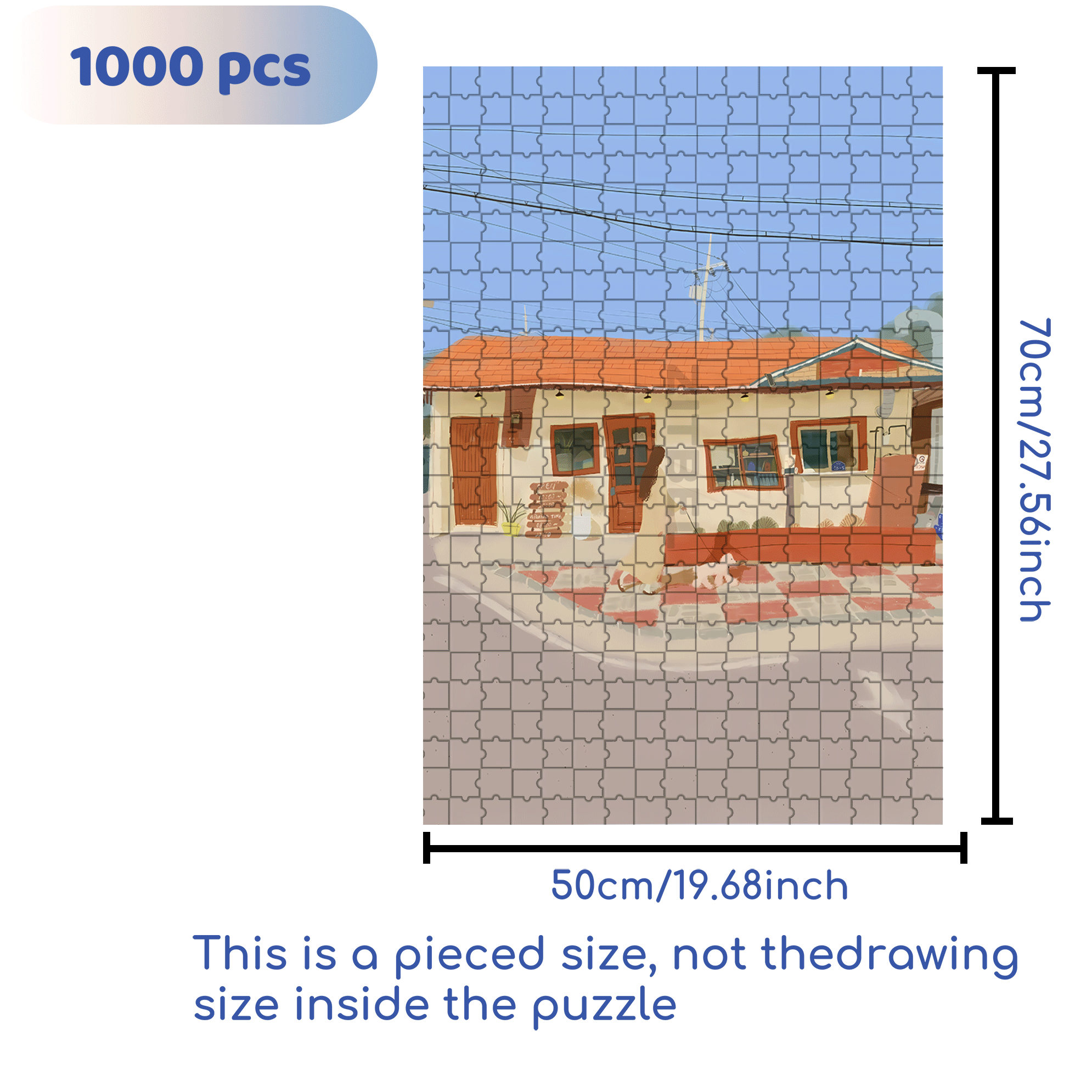 Sunbathing With A Puppy 500pcs/1000pcs Jigsaw Puzzle, Scratch-Resistant, Interactive Family Game & Brain-Boosting DIY Decor, Perfect for Halloween, Christmas & New Year Gifts, Family Puzzle Game