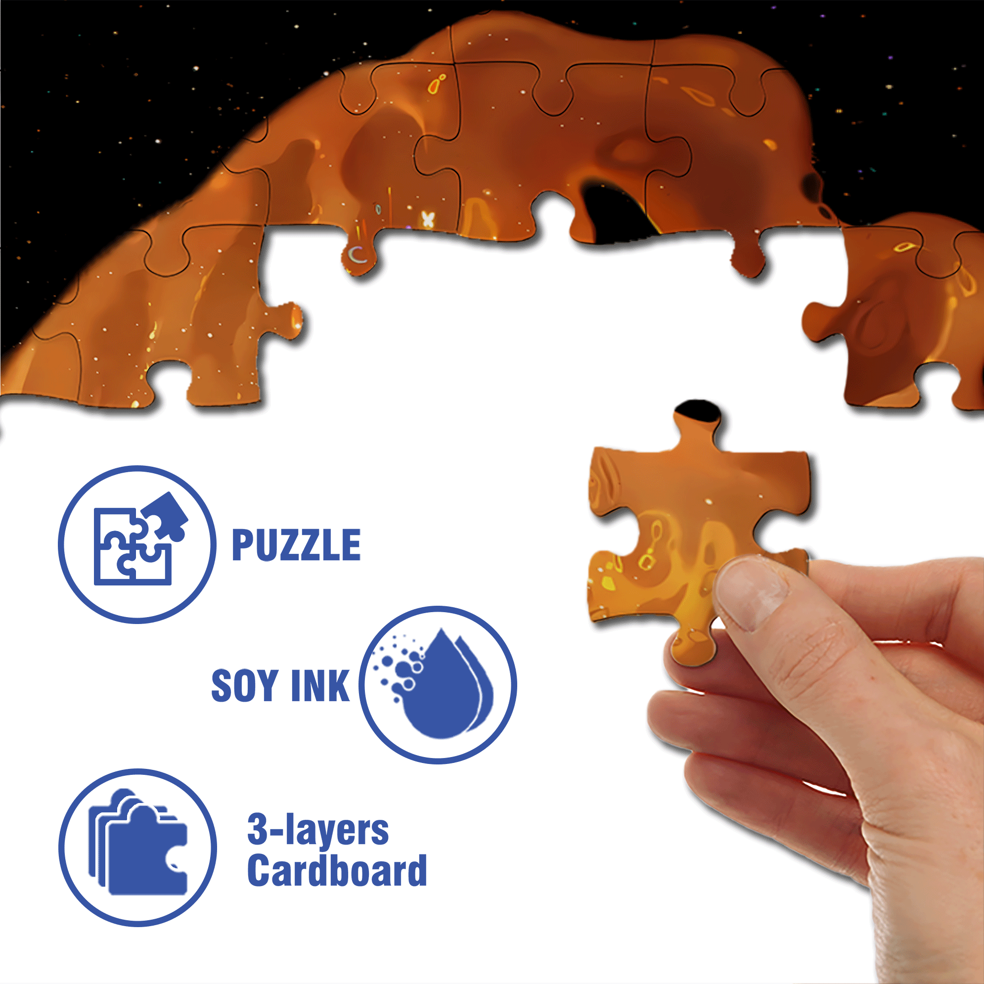 The Flickering Light On The Candle Wick 500pcs/1000pcs Jigsaw Puzzle, Scratch-Resistant, Interactive Family Game & Brain-Boosting DIY Decor, Perfect for Halloween, Christmas & New Year Gifts, Family Puzzle Game