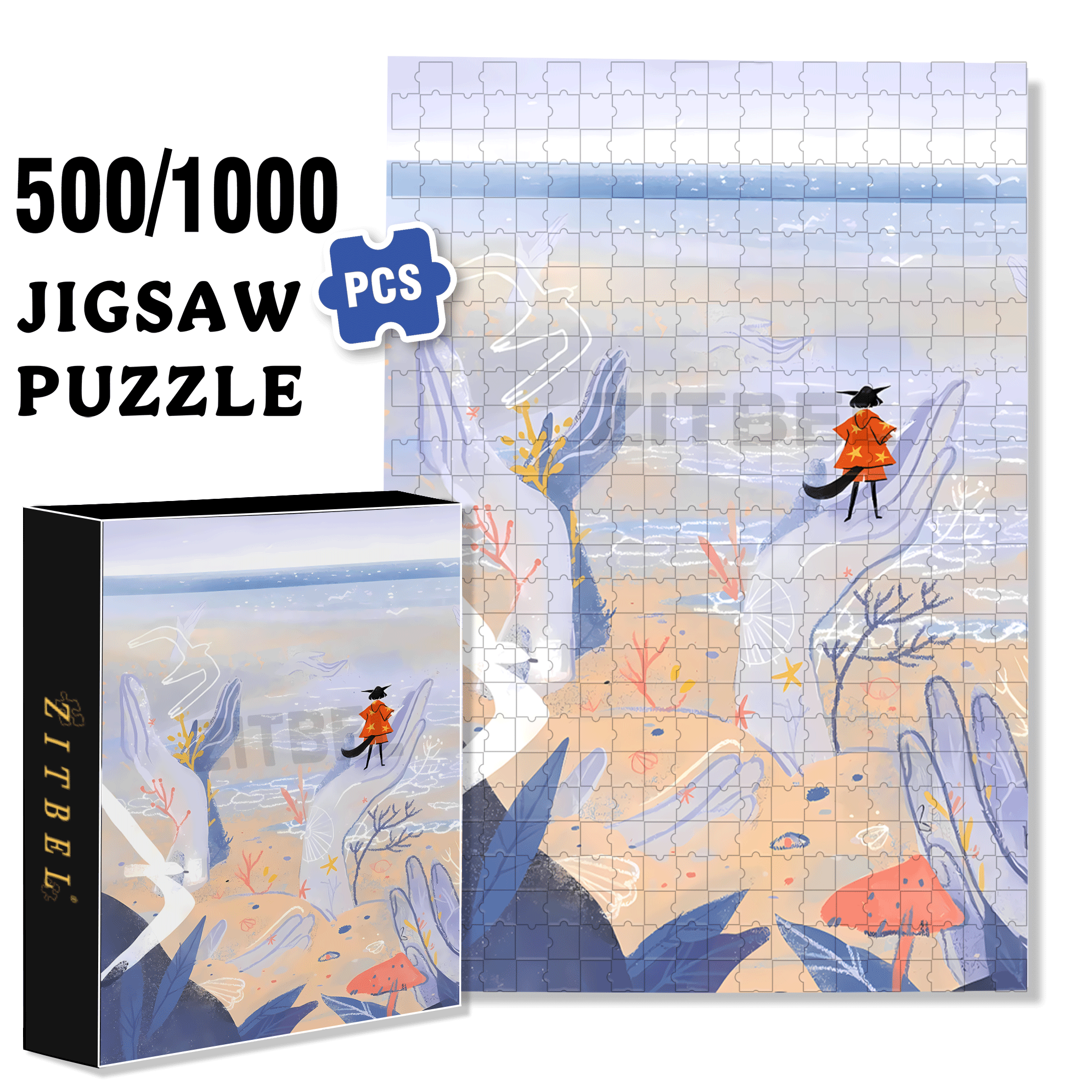 The Illusion Of The Soul 500pcs/1000pcs Jigsaw Puzzle, Scratch-Resistant, Interactive Family Game & Brain-Boosting DIY Decor, Perfect for Halloween, Christmas & New Year Gifts, Family Puzzle Game