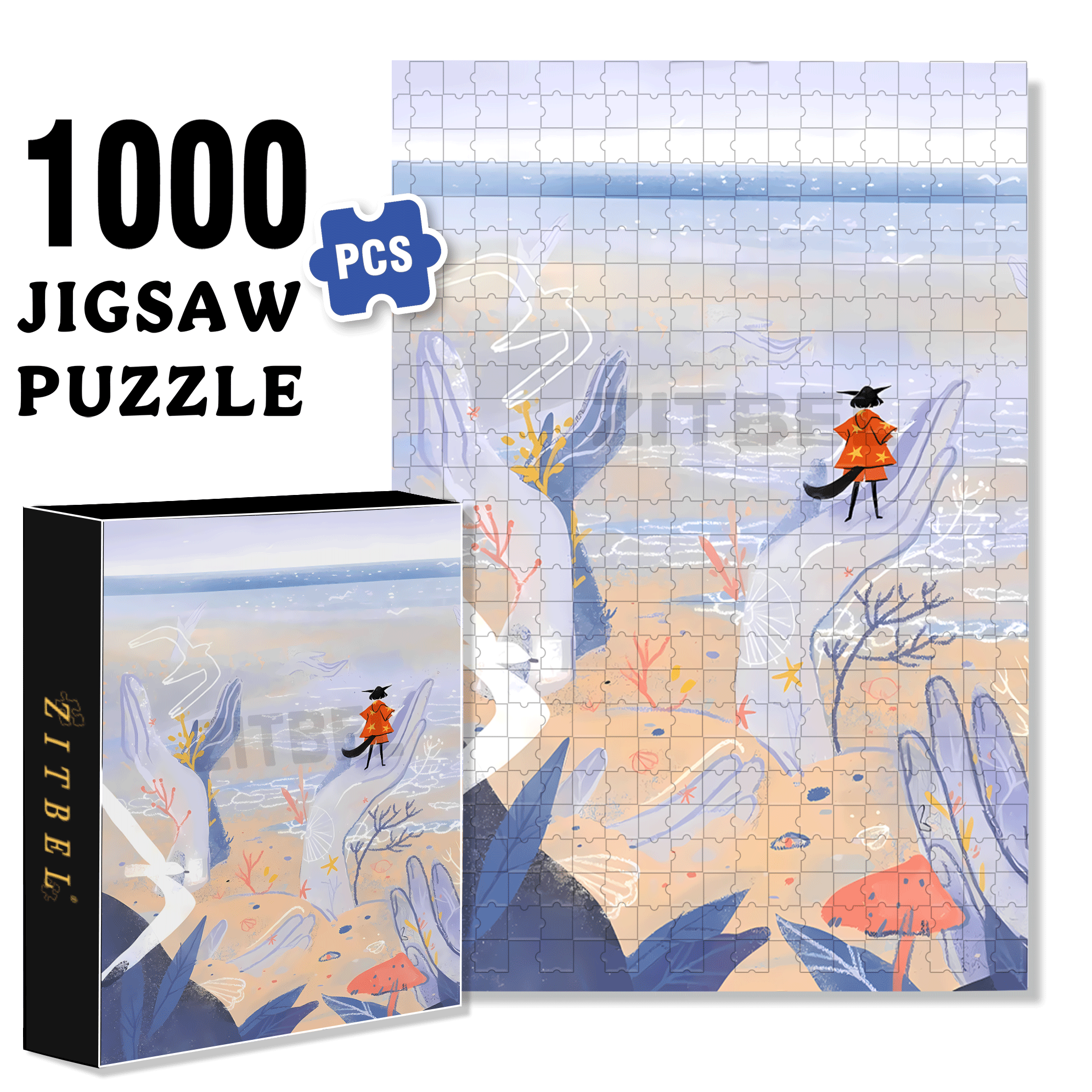 The Illusion Of The Soul 500pcs/1000pcs Jigsaw Puzzle, Scratch-Resistant, Interactive Family Game & Brain-Boosting DIY Decor, Perfect for Halloween, Christmas & New Year Gifts, Family Puzzle Game