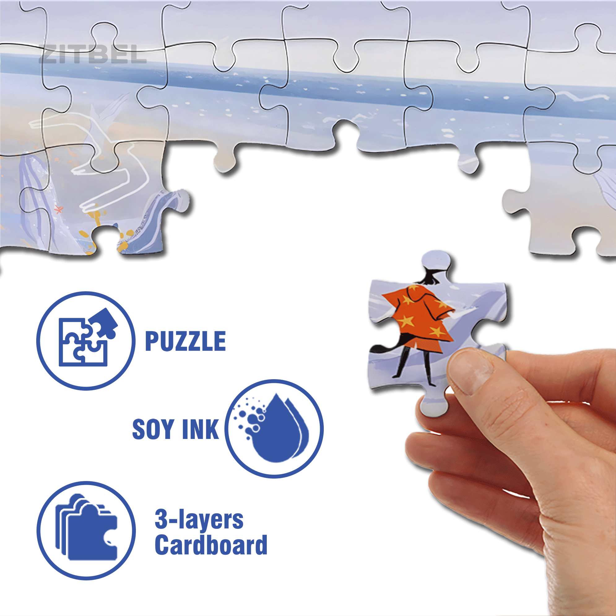 The Illusion Of The Soul 500pcs/1000pcs Jigsaw Puzzle, Scratch-Resistant, Interactive Family Game & Brain-Boosting DIY Decor, Perfect for Halloween, Christmas & New Year Gifts, Family Puzzle Game
