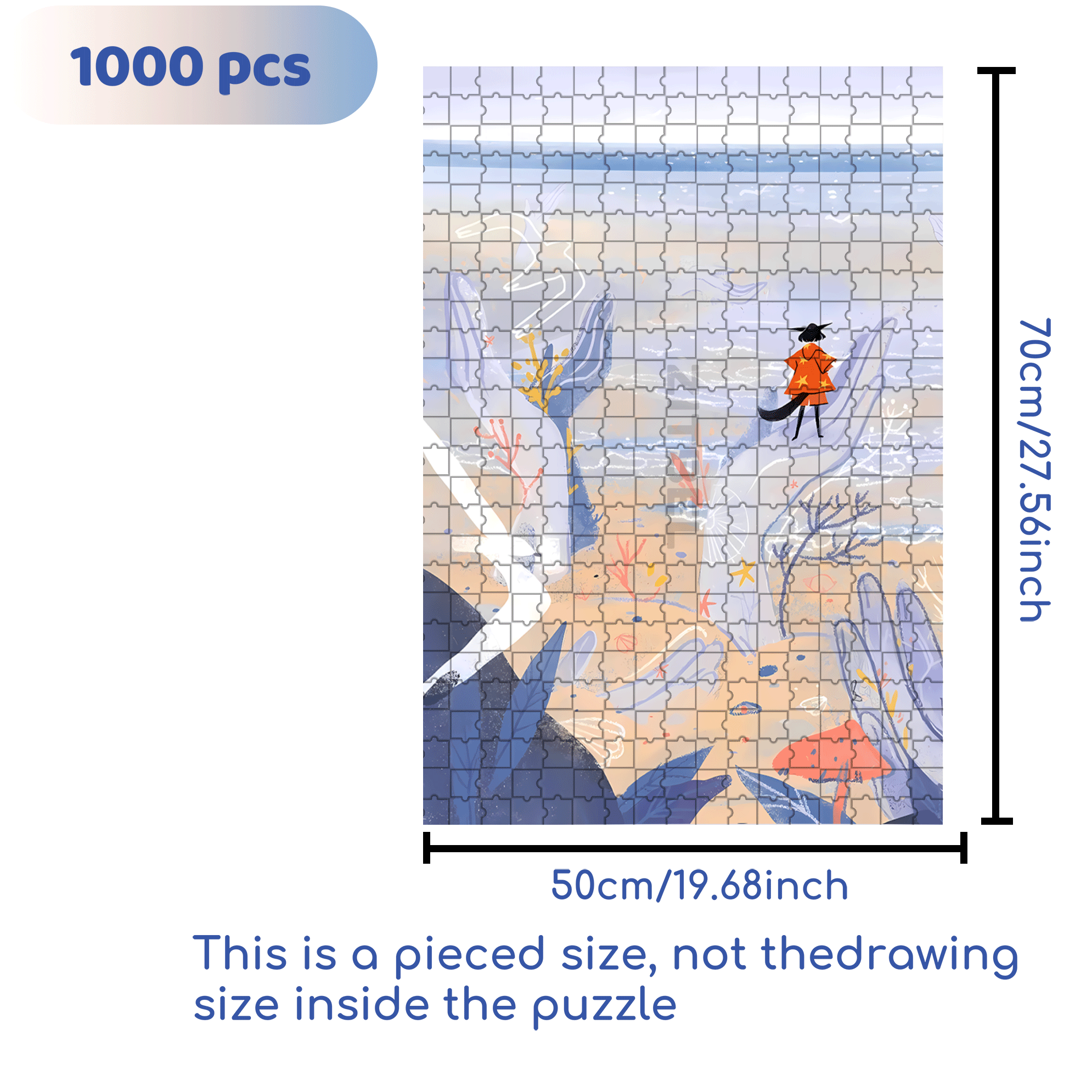The Illusion Of The Soul 500pcs/1000pcs Jigsaw Puzzle, Scratch-Resistant, Interactive Family Game & Brain-Boosting DIY Decor, Perfect for Halloween, Christmas & New Year Gifts, Family Puzzle Game
