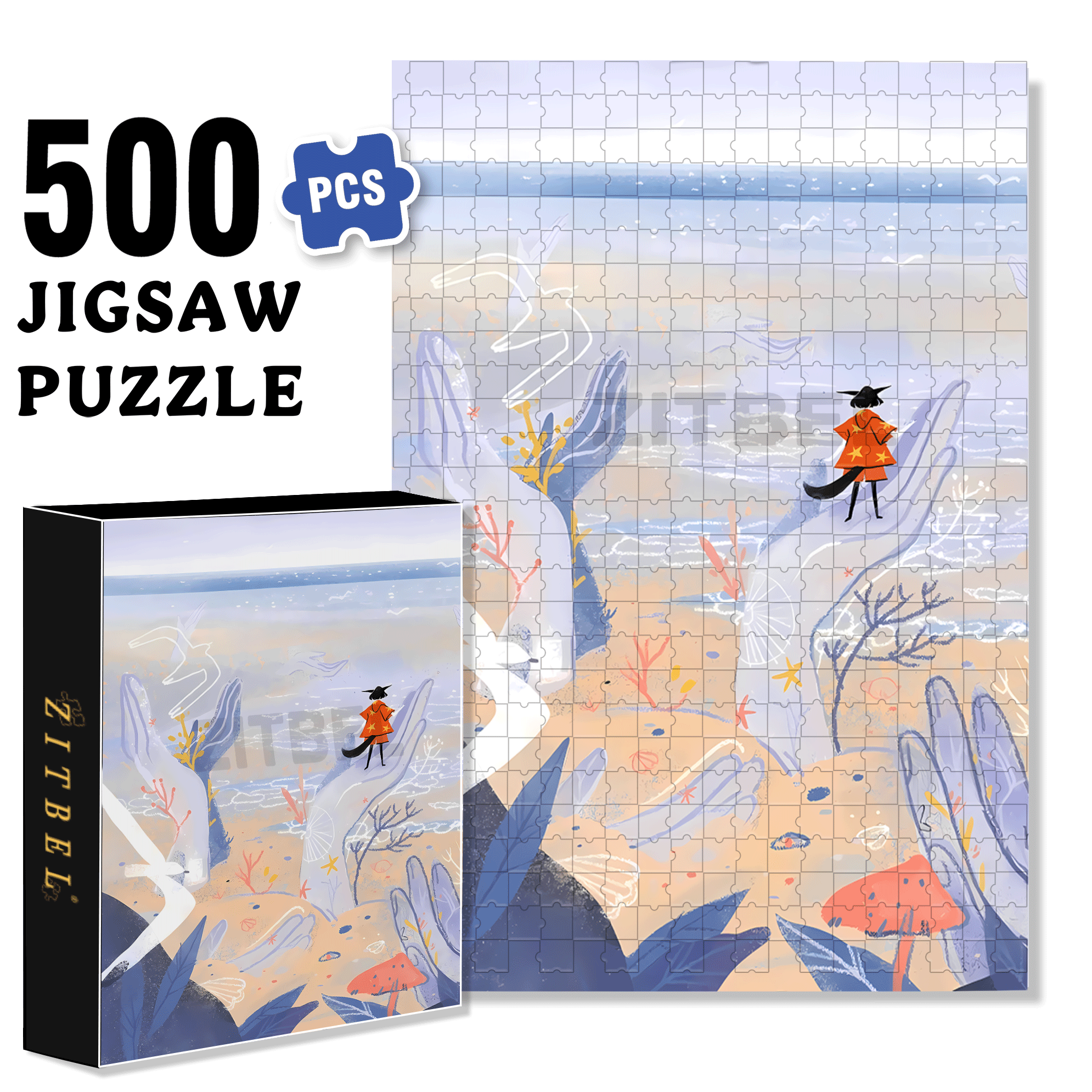 The Illusion Of The Soul 500pcs/1000pcs Jigsaw Puzzle, Scratch-Resistant, Interactive Family Game & Brain-Boosting DIY Decor, Perfect for Halloween, Christmas & New Year Gifts, Family Puzzle Game