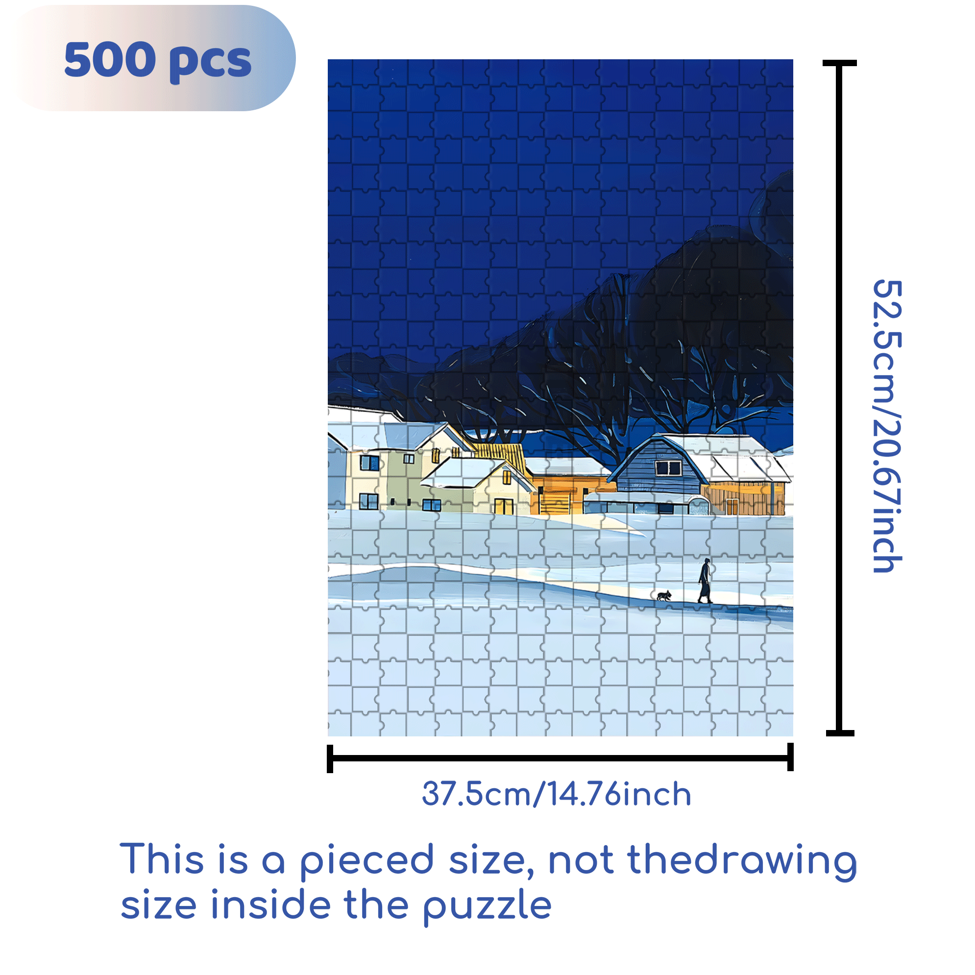 The Light In The Dark Night 500pcs/1000pcs Jigsaw Puzzle, Scratch-Resistant, Interactive Family Game & Brain-Boosting DIY Decor, Perfect for Halloween, Christmas & New Year Gifts, Family Puzzle Game