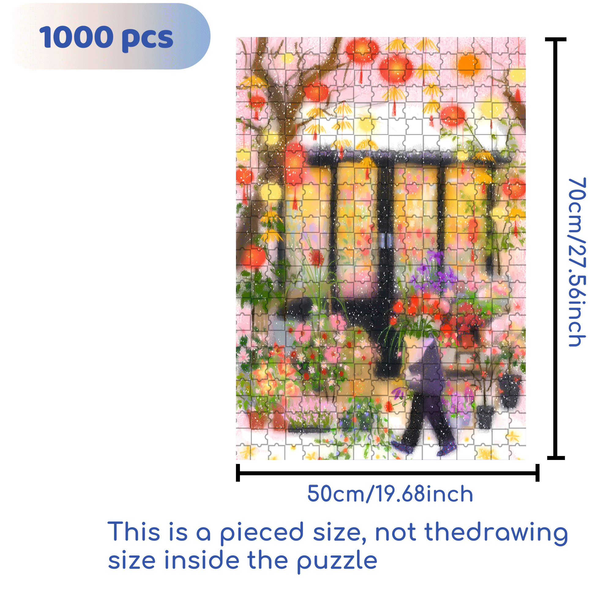 The New Year Is Approaching 500pcs/1000pcs Jigsaw Puzzle, Scratch-Resistant, Interactive Family Game & Brain-Boosting DIY Decor, Perfect for Halloween, Christmas & New Year Gifts, Family Puzzle Game