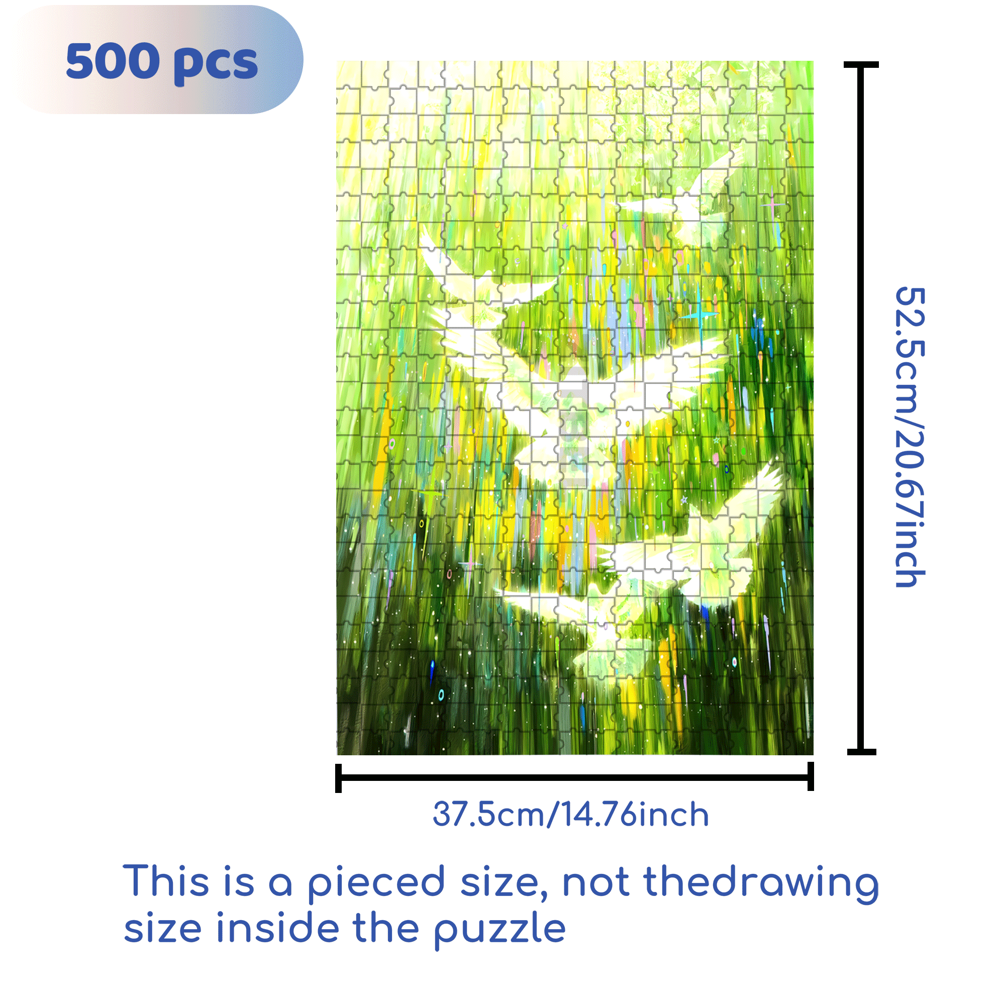 Toward The Spring Sunlight 500pcs/1000pcs Jigsaw Puzzle, Scratch-Resistant, Interactive Family Game & Brain-Boosting DIY Decor, Perfect for Halloween, Christmas & New Year Gifts, Family Puzzle Game