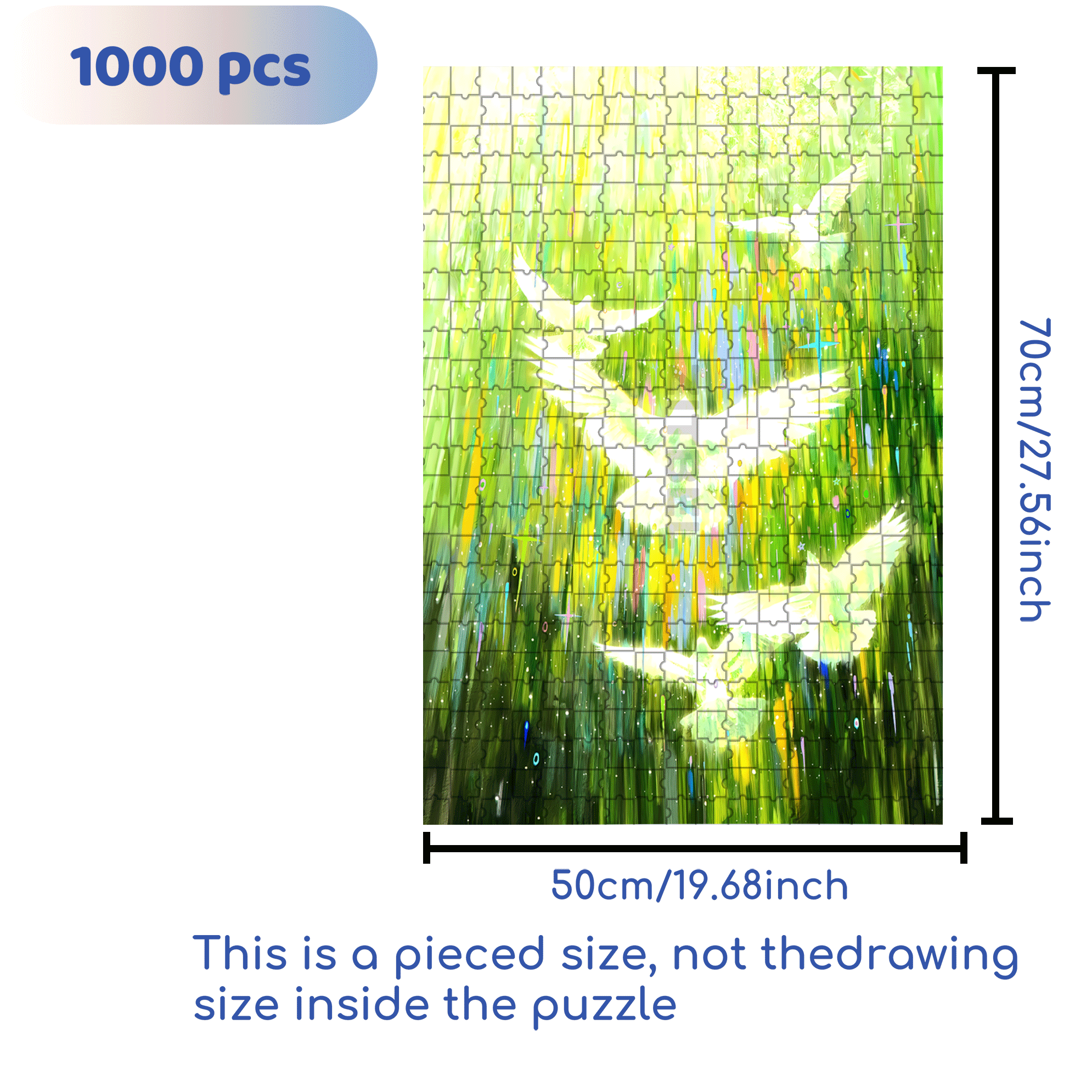 Toward The Spring Sunlight 500pcs/1000pcs Jigsaw Puzzle, Scratch-Resistant, Interactive Family Game & Brain-Boosting DIY Decor, Perfect for Halloween, Christmas & New Year Gifts, Family Puzzle Game