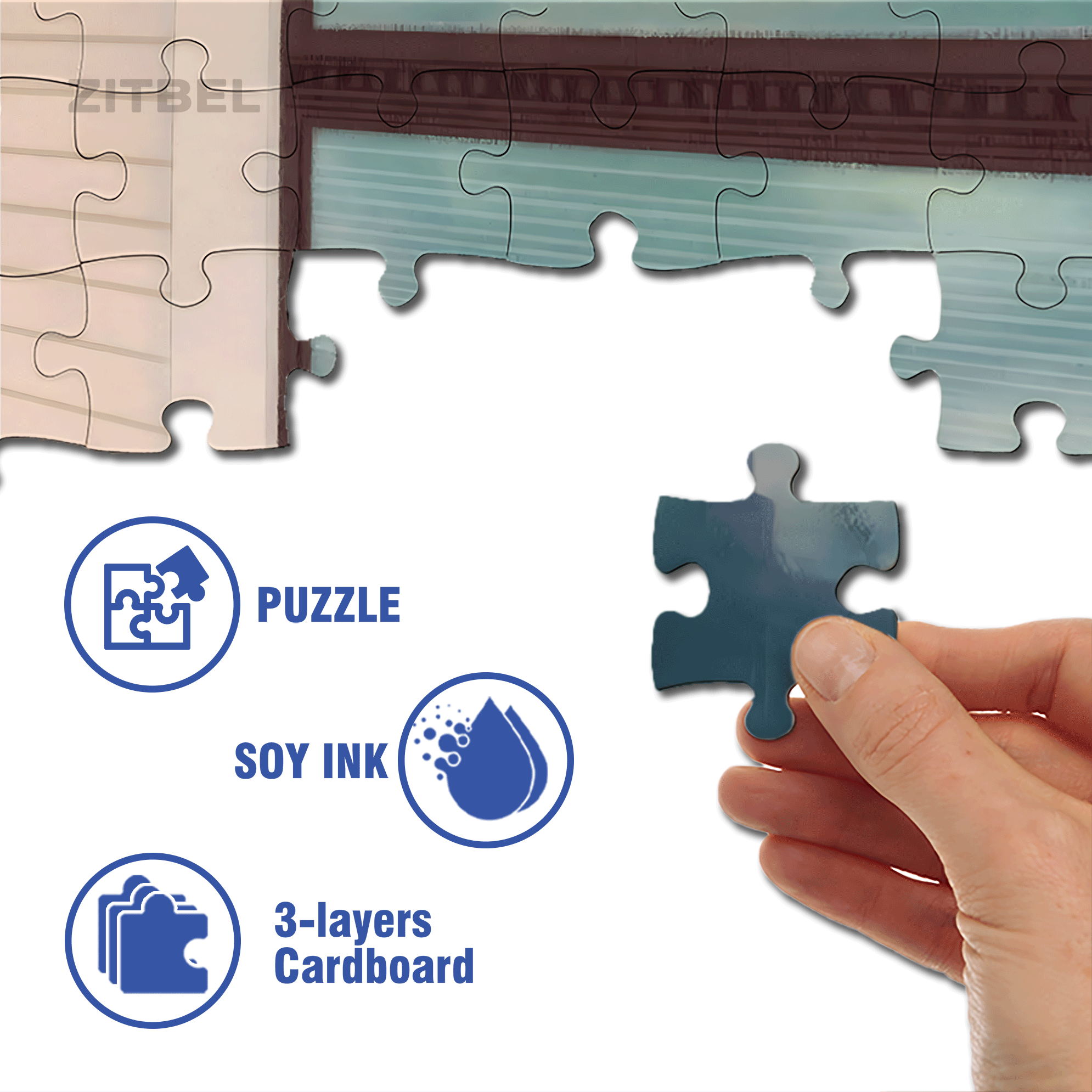 A small Figure By The Windowsill 500pcs/1000pcs Jigsaw Puzzle, Scratch-Resistant, Interactive Family Game & Brain-Boosting DIY Decor, Perfect for Halloween, Christmas & New Year Gifts, Family Puzzle Game