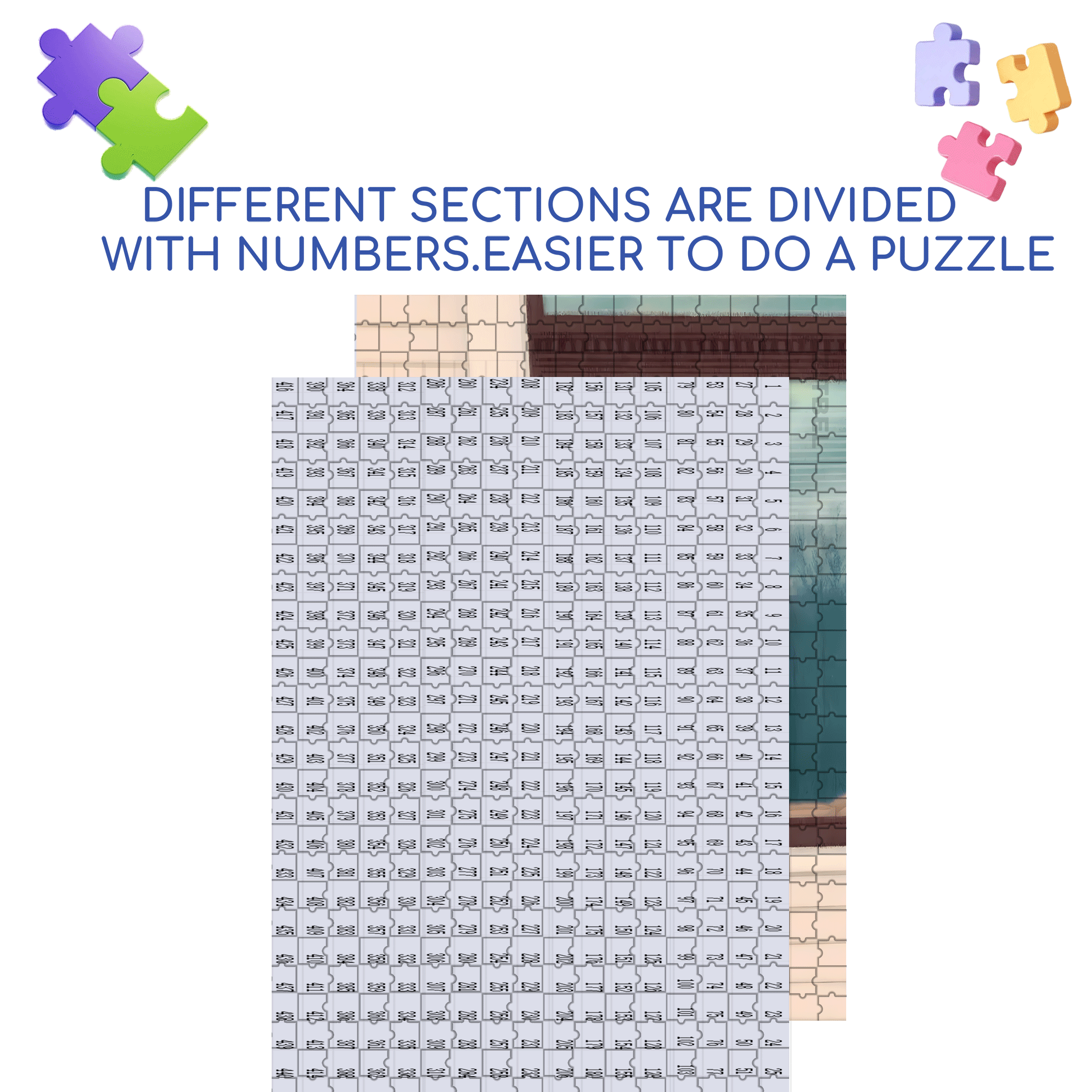 A small Figure By The Windowsill 500pcs/1000pcs Jigsaw Puzzle, Scratch-Resistant, Interactive Family Game & Brain-Boosting DIY Decor, Perfect for Halloween, Christmas & New Year Gifts, Family Puzzle Game