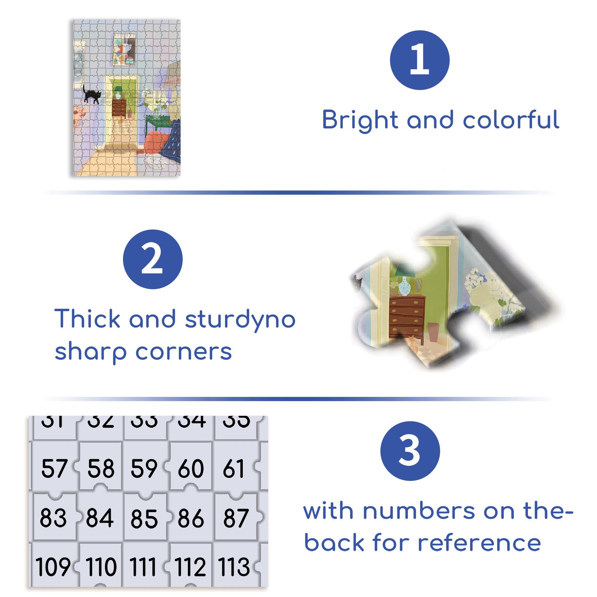 Count How Many Kittens Are In The Picture 500pcs/1000pcs Jigsaw Puzzle, Scratch-Resistant, Interactive Family Game & Brain-Boosting DIY Decor, Perfect for Halloween, Christmas & New Year Gifts, Family Puzzle Game