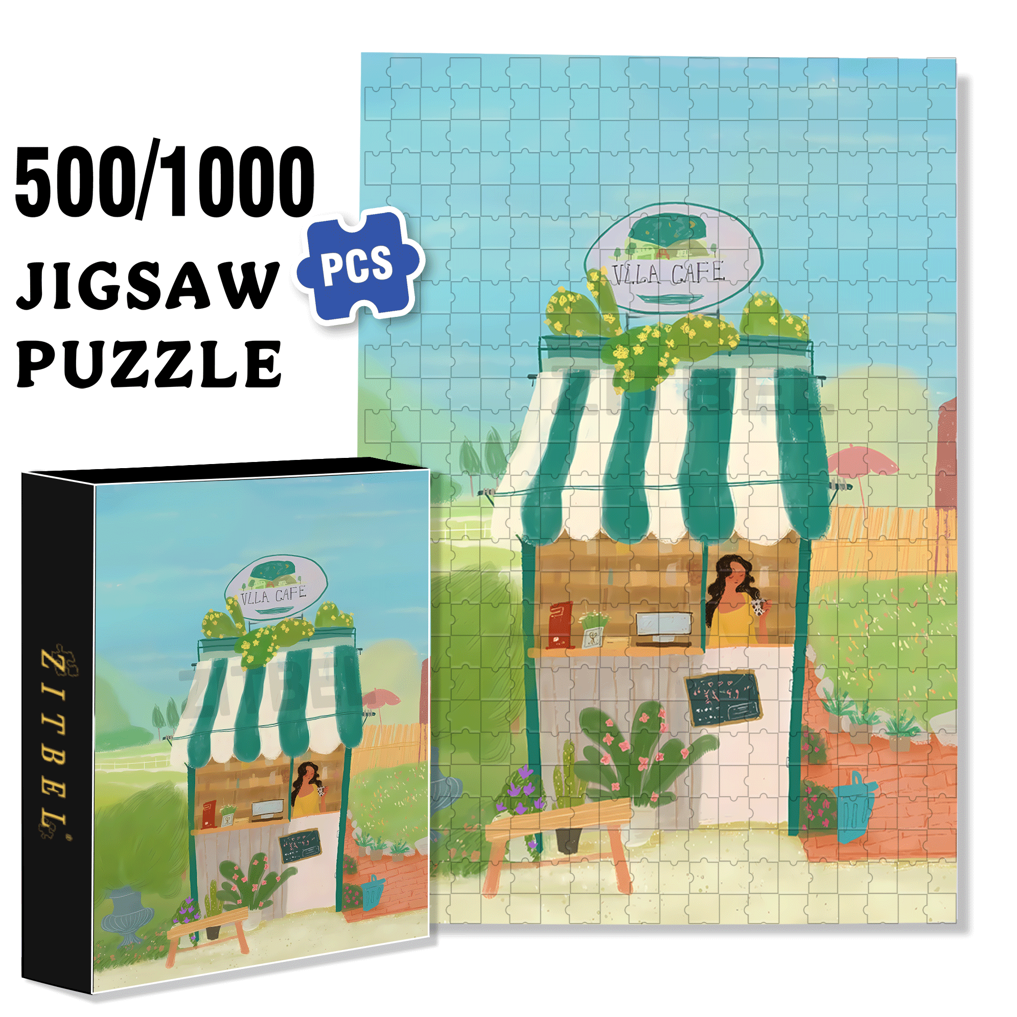 Escape From Reality 500pcs/1000pcs Jigsaw Puzzle, Scratch-Resistant, Interactive Family Game & Brain-Boosting DIY Decor, Perfect for Halloween, Christmas & New Year Gifts, Family Puzzle Game
