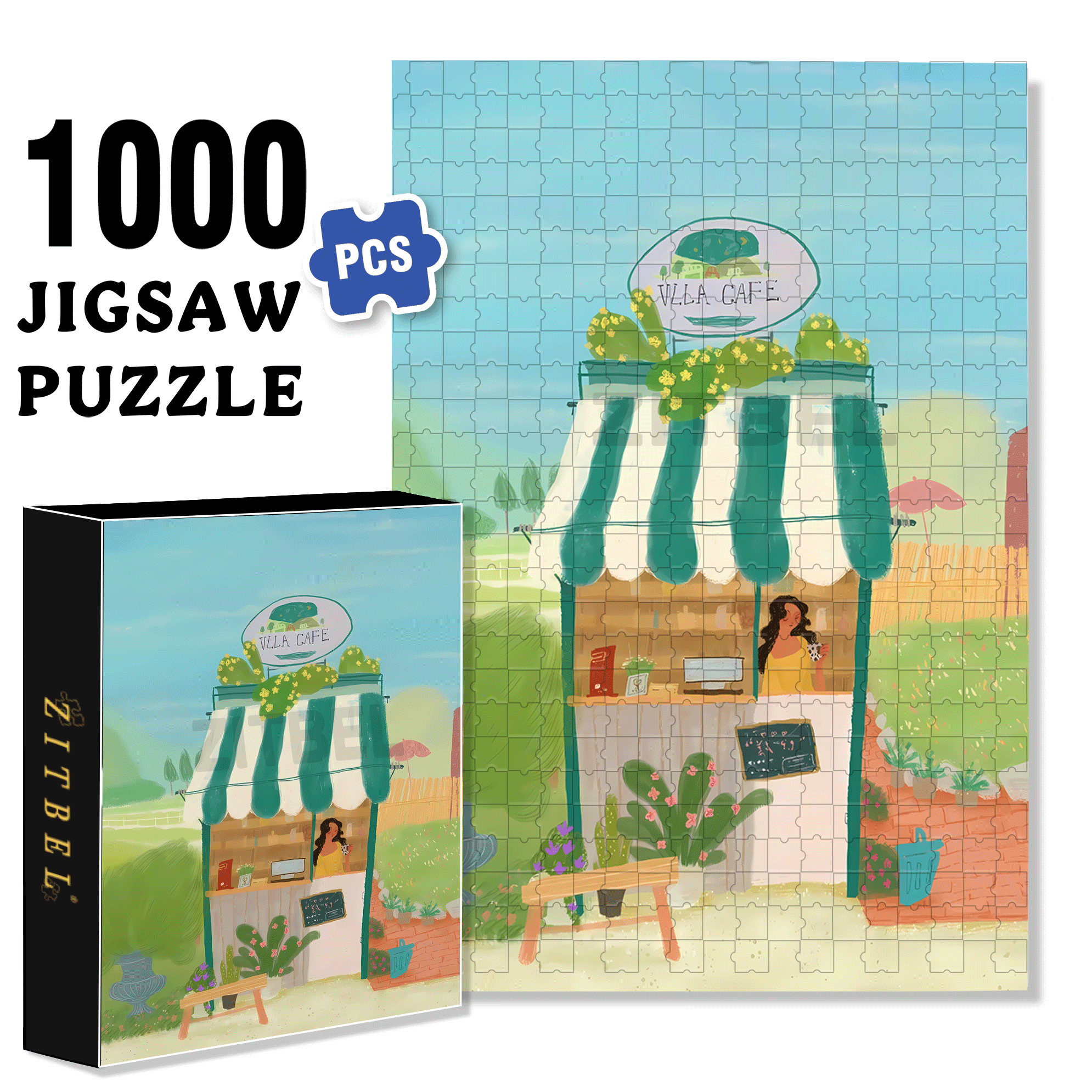 Escape From Reality 500pcs/1000pcs Jigsaw Puzzle, Scratch-Resistant, Interactive Family Game & Brain-Boosting DIY Decor, Perfect for Halloween, Christmas & New Year Gifts, Family Puzzle Game