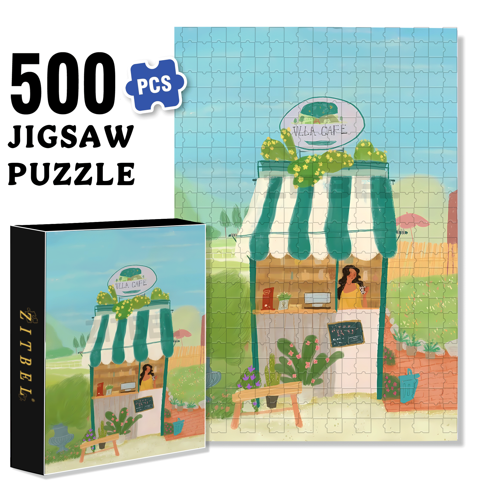 Escape From Reality 500pcs/1000pcs Jigsaw Puzzle, Scratch-Resistant, Interactive Family Game & Brain-Boosting DIY Decor, Perfect for Halloween, Christmas & New Year Gifts, Family Puzzle Game