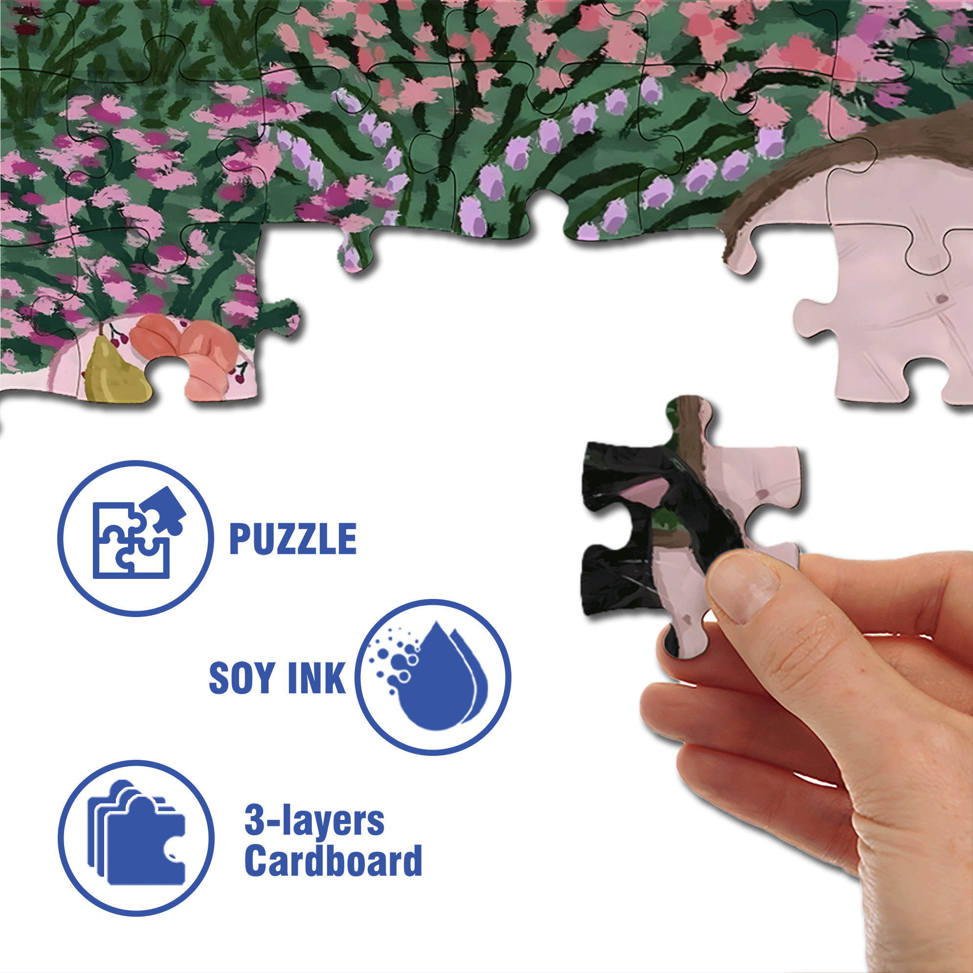 Greedy Little Black Cat 500pcs/1000pcs Jigsaw Puzzle, Scratch-Resistant, Interactive Family Game & Brain-Boosting DIY Decor, Perfect for Halloween, Christmas & New Year Gifts, Family Puzzle Game