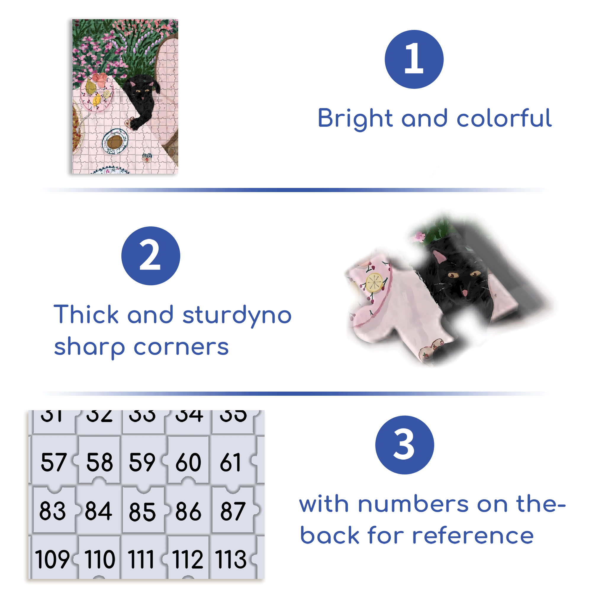 Greedy Little Black Cat 500pcs/1000pcs Jigsaw Puzzle, Scratch-Resistant, Interactive Family Game & Brain-Boosting DIY Decor, Perfect for Halloween, Christmas & New Year Gifts, Family Puzzle Game