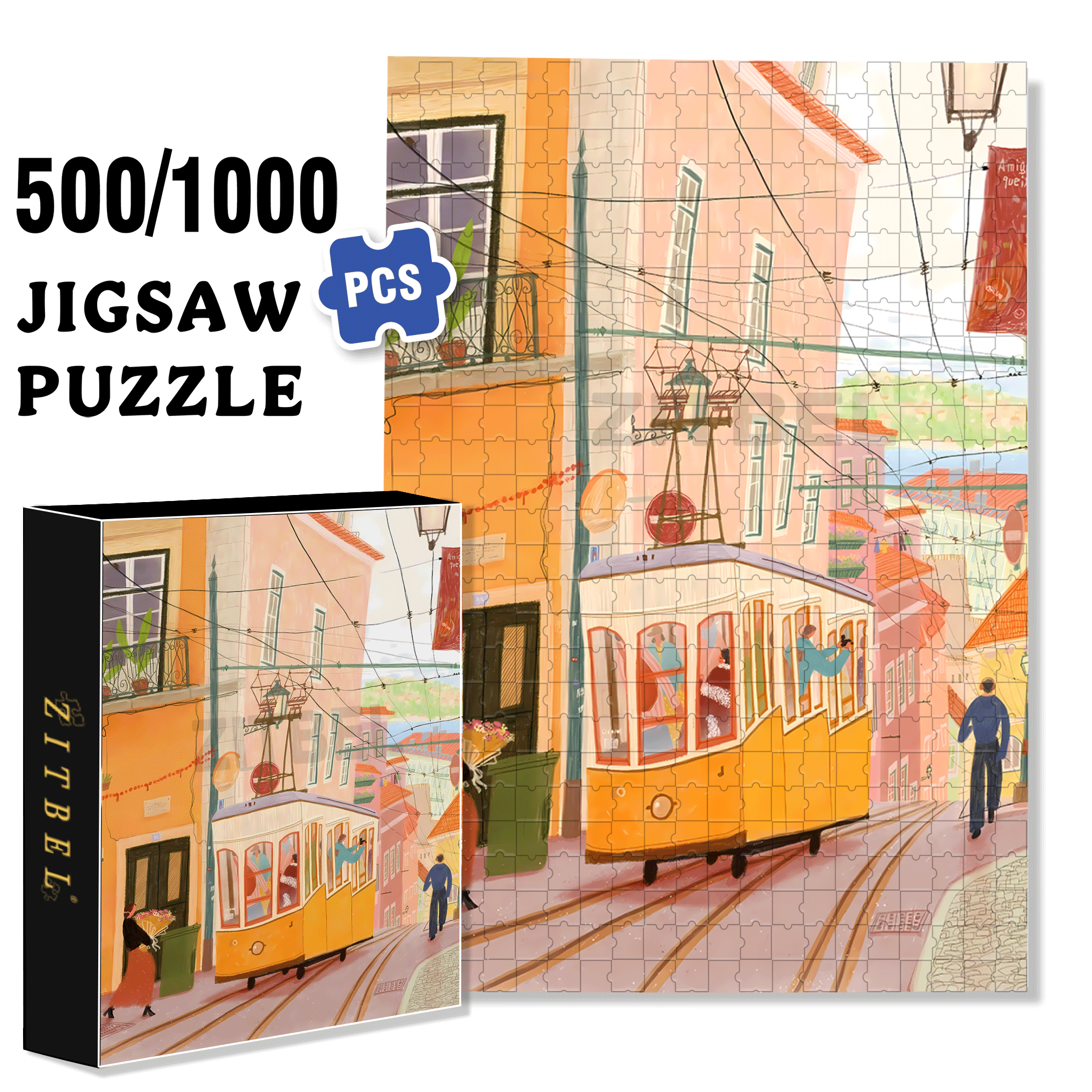 In Ordinary Days 500pcs/1000pcs Jigsaw Puzzle, Scratch-Resistant, Interactive Family Game & Brain-Boosting DIY Decor, Perfect for Halloween, Christmas & New Year Gifts, Family Puzzle Game