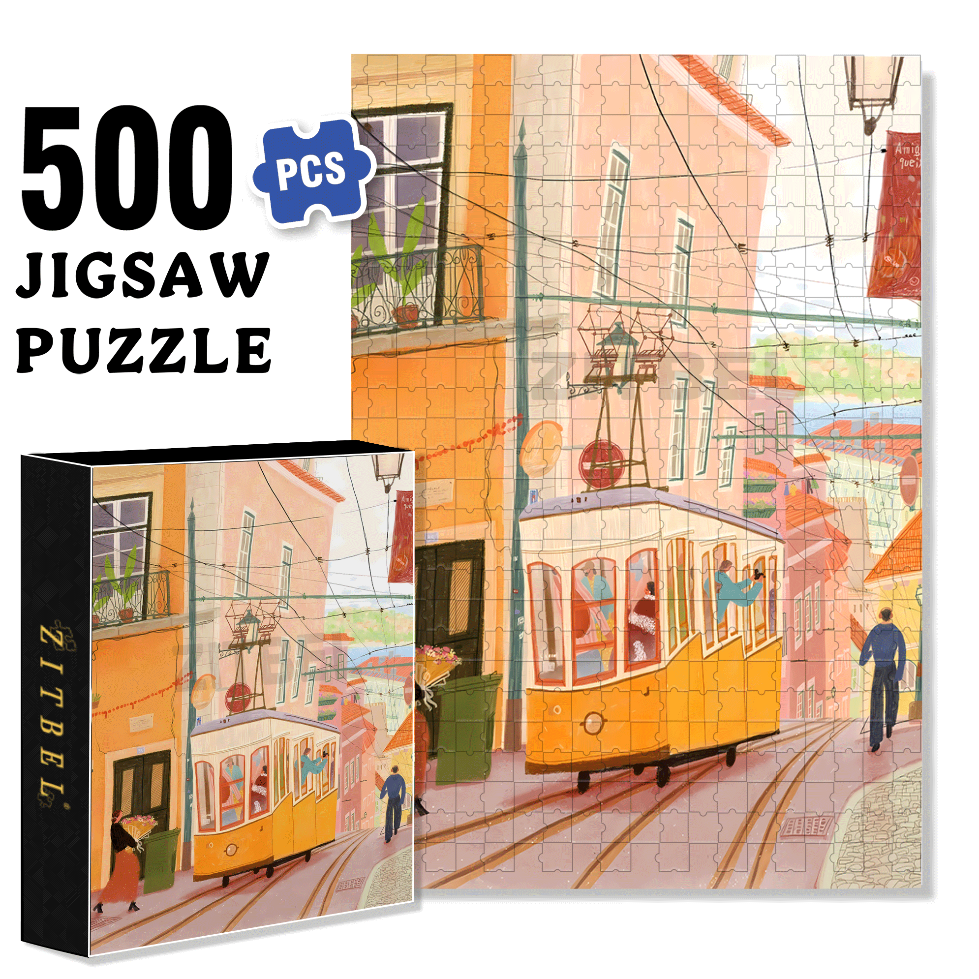 In Ordinary Days 500pcs/1000pcs Jigsaw Puzzle, Scratch-Resistant, Interactive Family Game & Brain-Boosting DIY Decor, Perfect for Halloween, Christmas & New Year Gifts, Family Puzzle Game