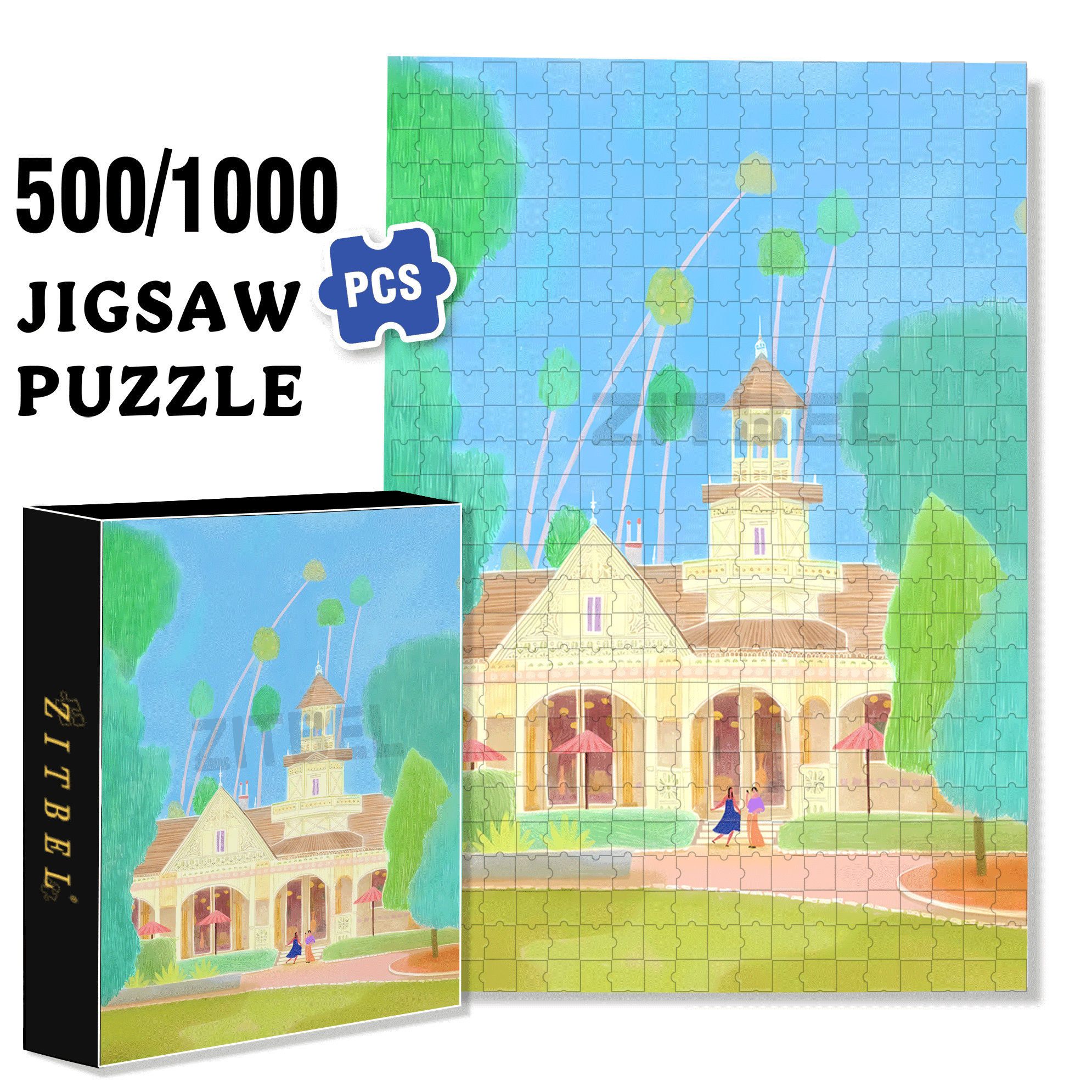 In The Fairy Tale Of The Wizard of Oz 500pcs/1000pcs Jigsaw Puzzle, Scratch-Resistant, Interactive Family Game & Brain-Boosting DIY Decor, Perfect for Halloween, Christmas & New Year Gifts, Family Puzzle Game