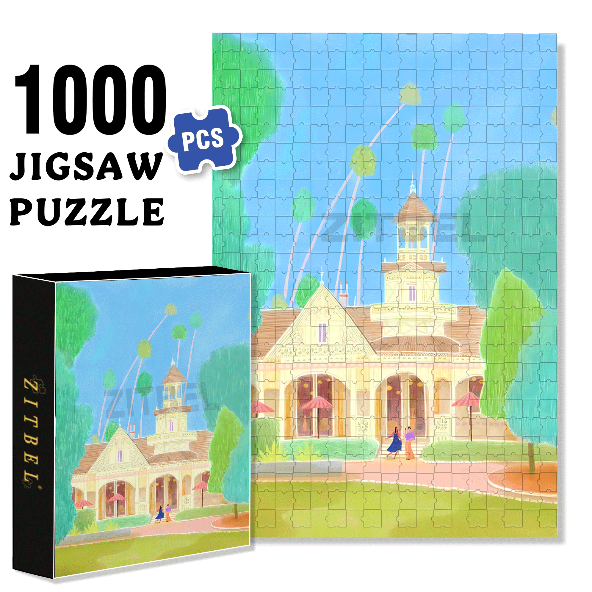 In The Fairy Tale Of The Wizard of Oz 500pcs/1000pcs Jigsaw Puzzle, Scratch-Resistant, Interactive Family Game & Brain-Boosting DIY Decor, Perfect for Halloween, Christmas & New Year Gifts, Family Puzzle Game