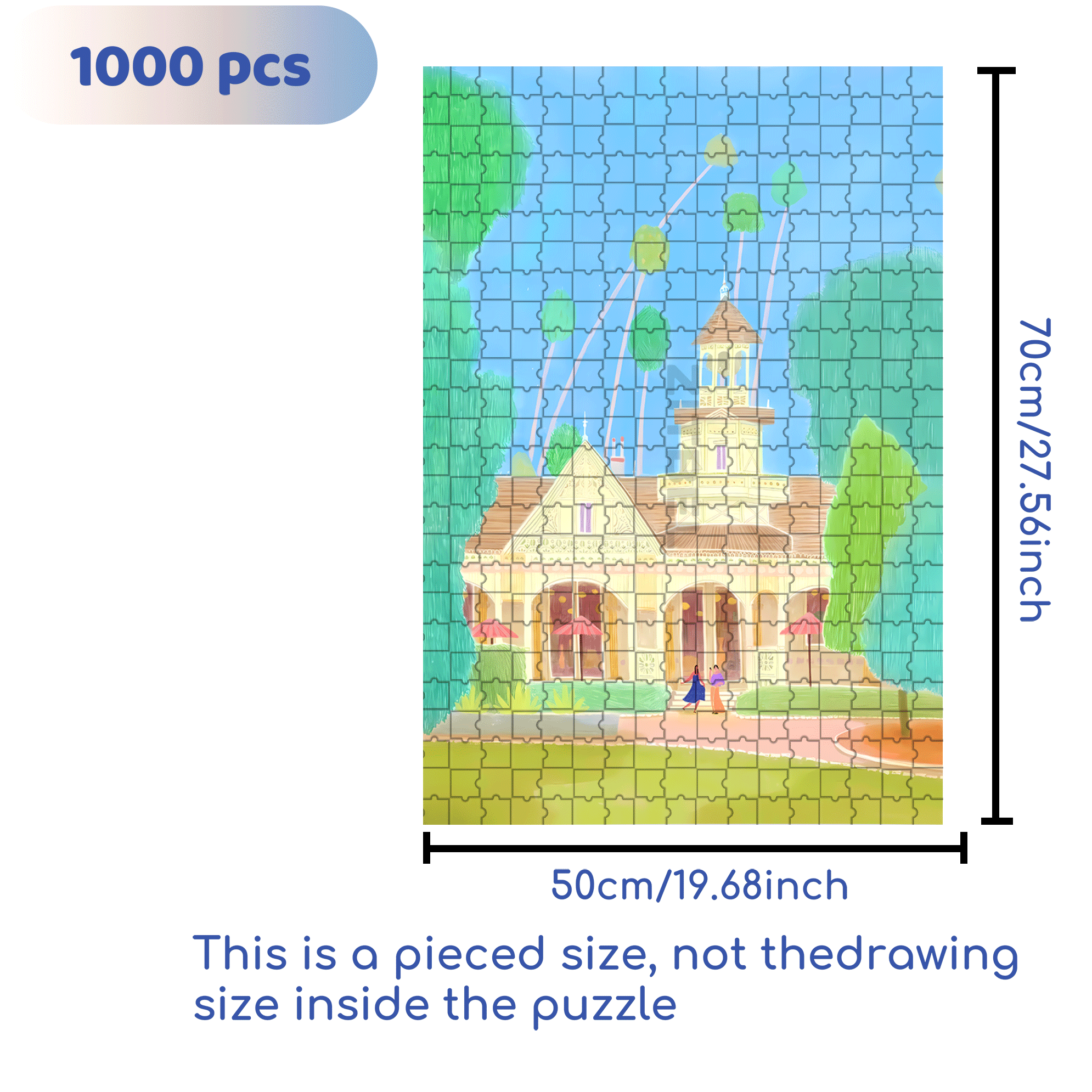 In The Fairy Tale Of The Wizard of Oz 500pcs/1000pcs Jigsaw Puzzle, Scratch-Resistant, Interactive Family Game & Brain-Boosting DIY Decor, Perfect for Halloween, Christmas & New Year Gifts, Family Puzzle Game