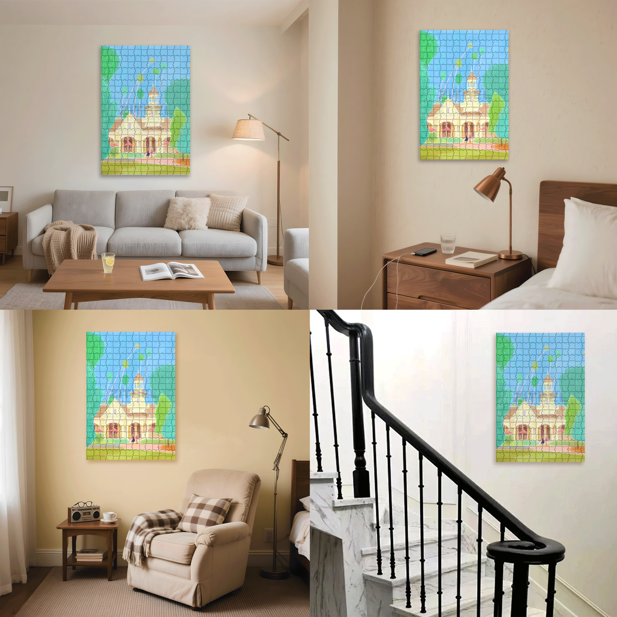 In The Fairy Tale Of The Wizard of Oz 500pcs/1000pcs Jigsaw Puzzle, Scratch-Resistant, Interactive Family Game & Brain-Boosting DIY Decor, Perfect for Halloween, Christmas & New Year Gifts, Family Puzzle Game
