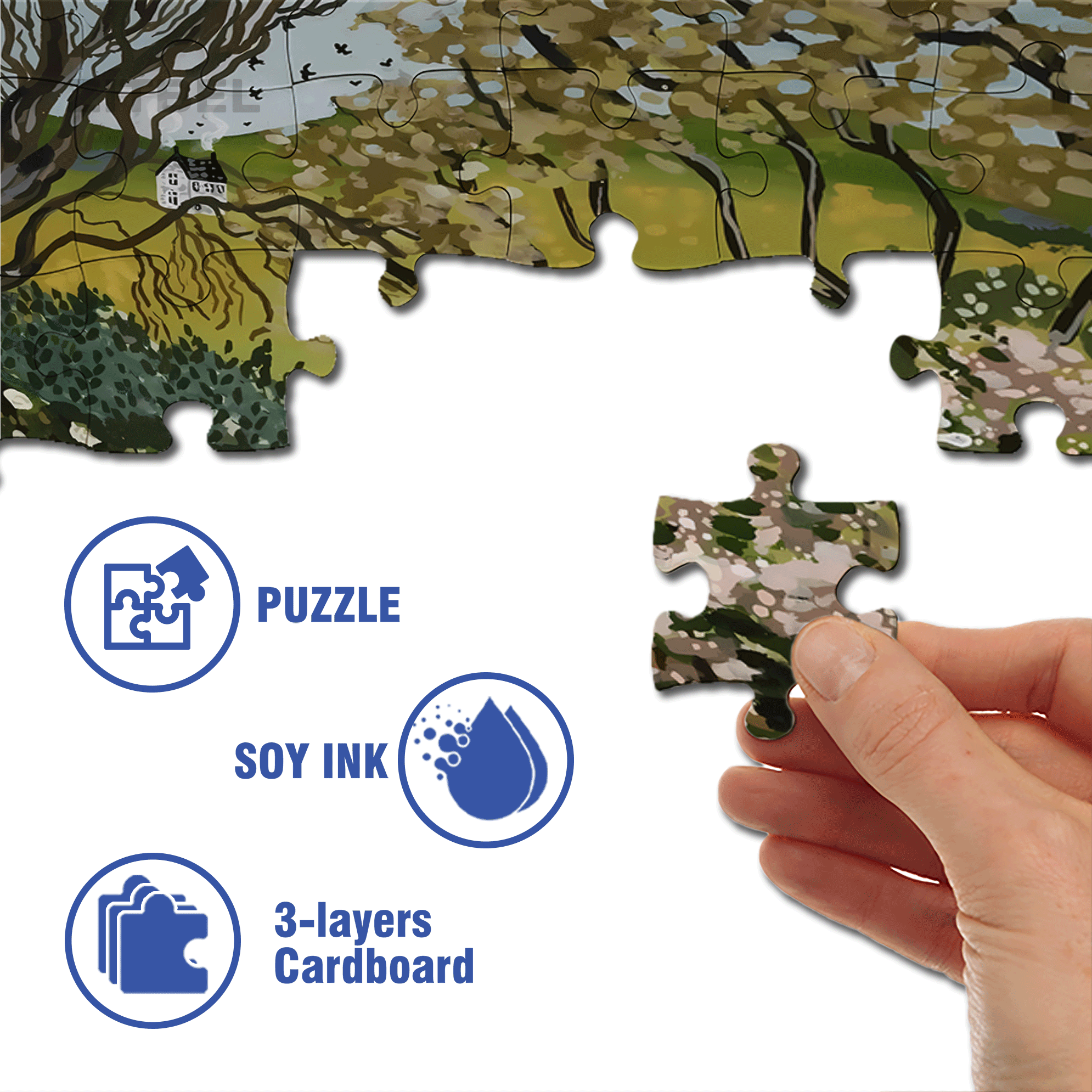 Mood Barometer  500pcs/1000pcs Jigsaw Puzzle, Scratch-Resistant, Interactive Family Game & Brain-Boosting DIY Decor, Perfect for Halloween, Christmas & New Year Gifts, Family Puzzle Game