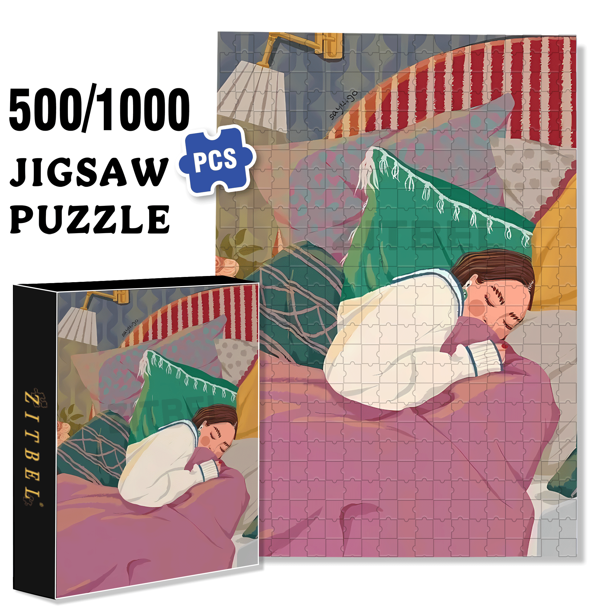 Obey The Inner Voice 2 500pcs/1000pcs Jigsaw Puzzle, Scratch-Resistant, Interactive Family Game & Brain-Boosting DIY Decor, Perfect for Halloween, Christmas & New Year Gifts, Family Puzzle Game