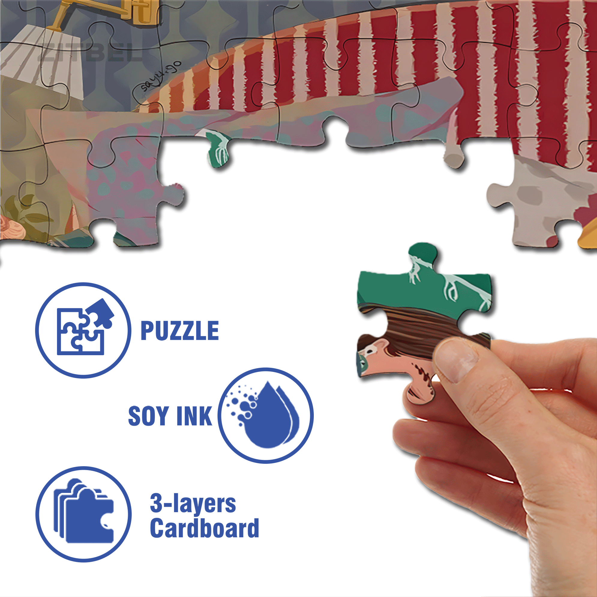 Obey The Inner Voice 2 500pcs/1000pcs Jigsaw Puzzle, Scratch-Resistant, Interactive Family Game & Brain-Boosting DIY Decor, Perfect for Halloween, Christmas & New Year Gifts, Family Puzzle Game