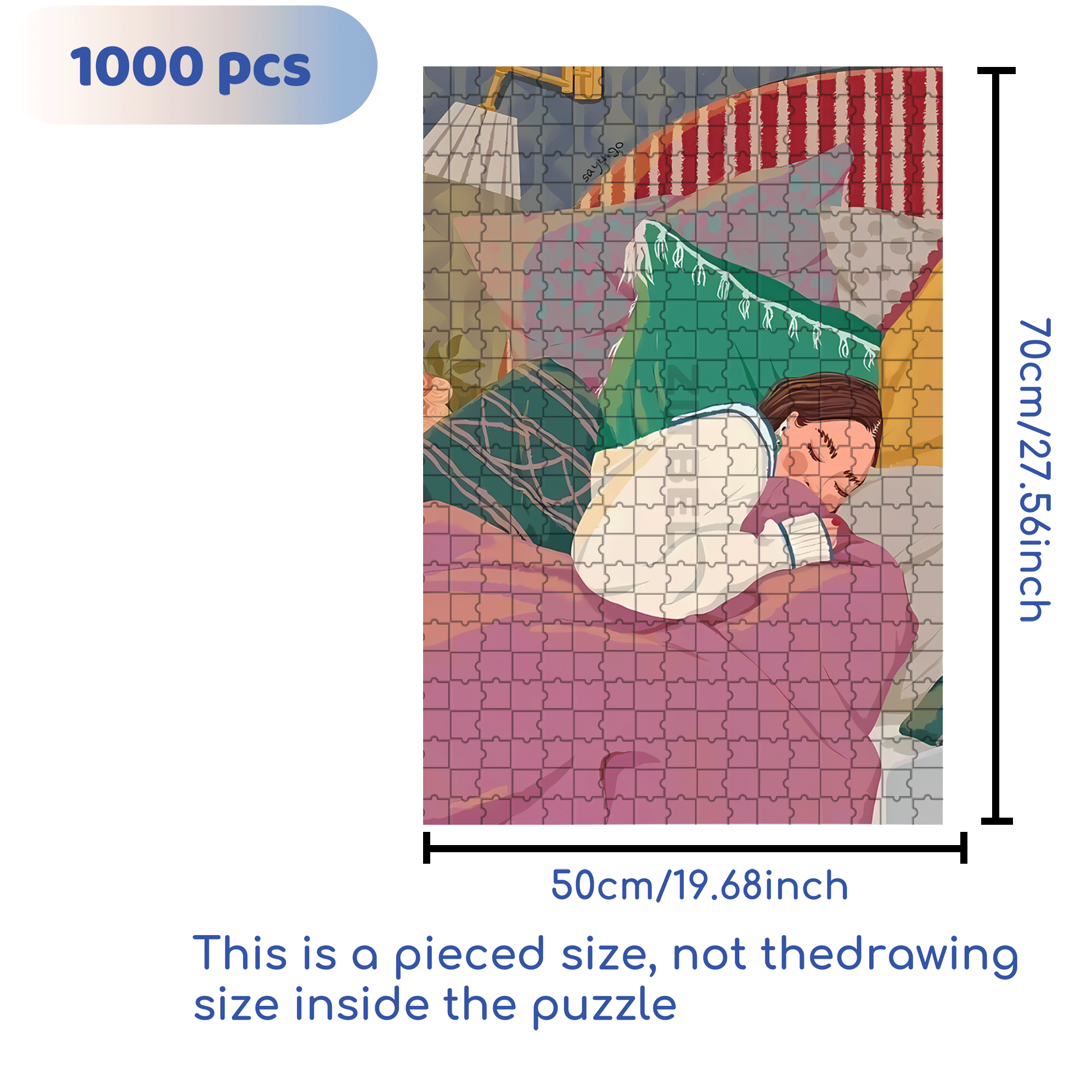 Obey The Inner Voice 2 500pcs/1000pcs Jigsaw Puzzle, Scratch-Resistant, Interactive Family Game & Brain-Boosting DIY Decor, Perfect for Halloween, Christmas & New Year Gifts, Family Puzzle Game
